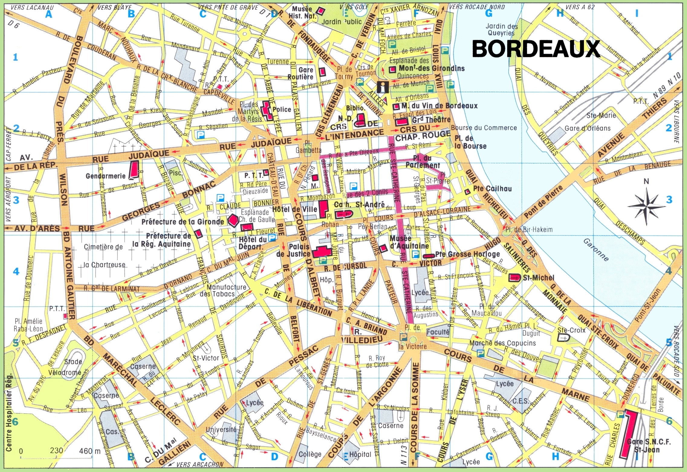 bordeaux city map
