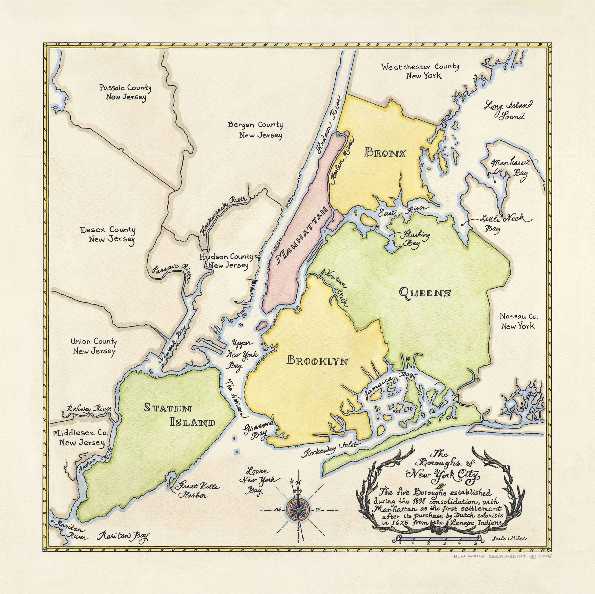 Boroughs Of New York City New world cartography