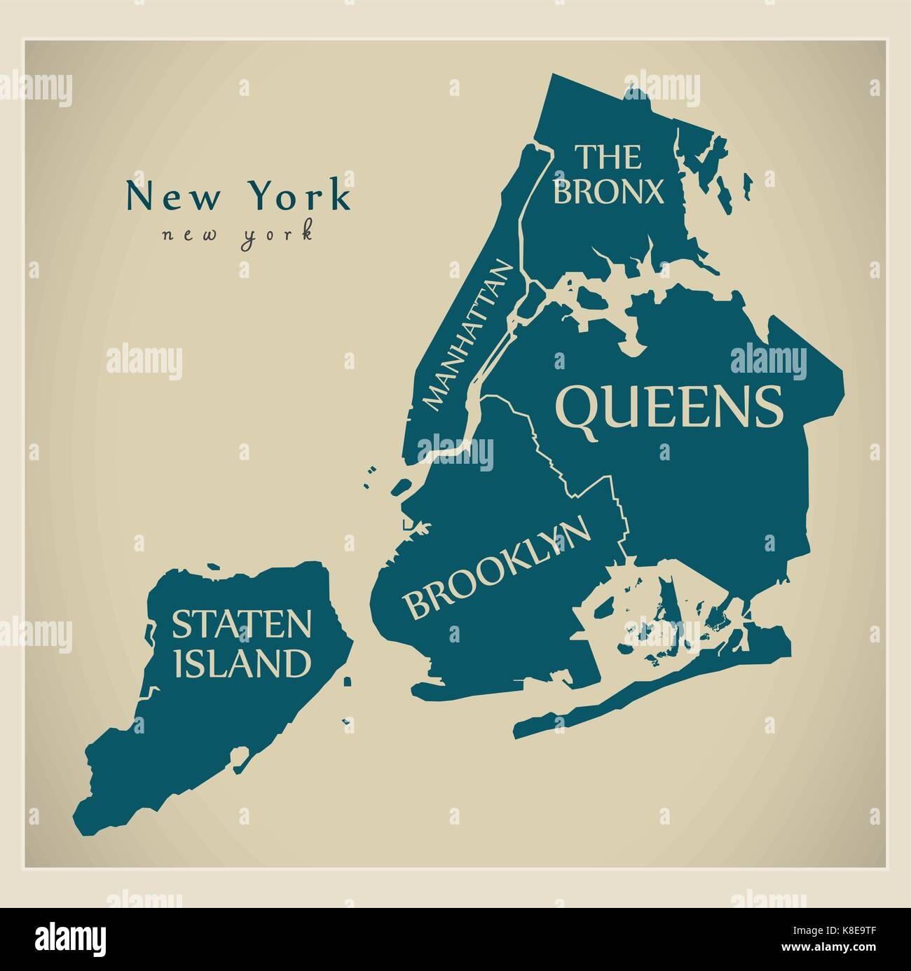 Boroughs Of New York City Stock Vector Images Alamy