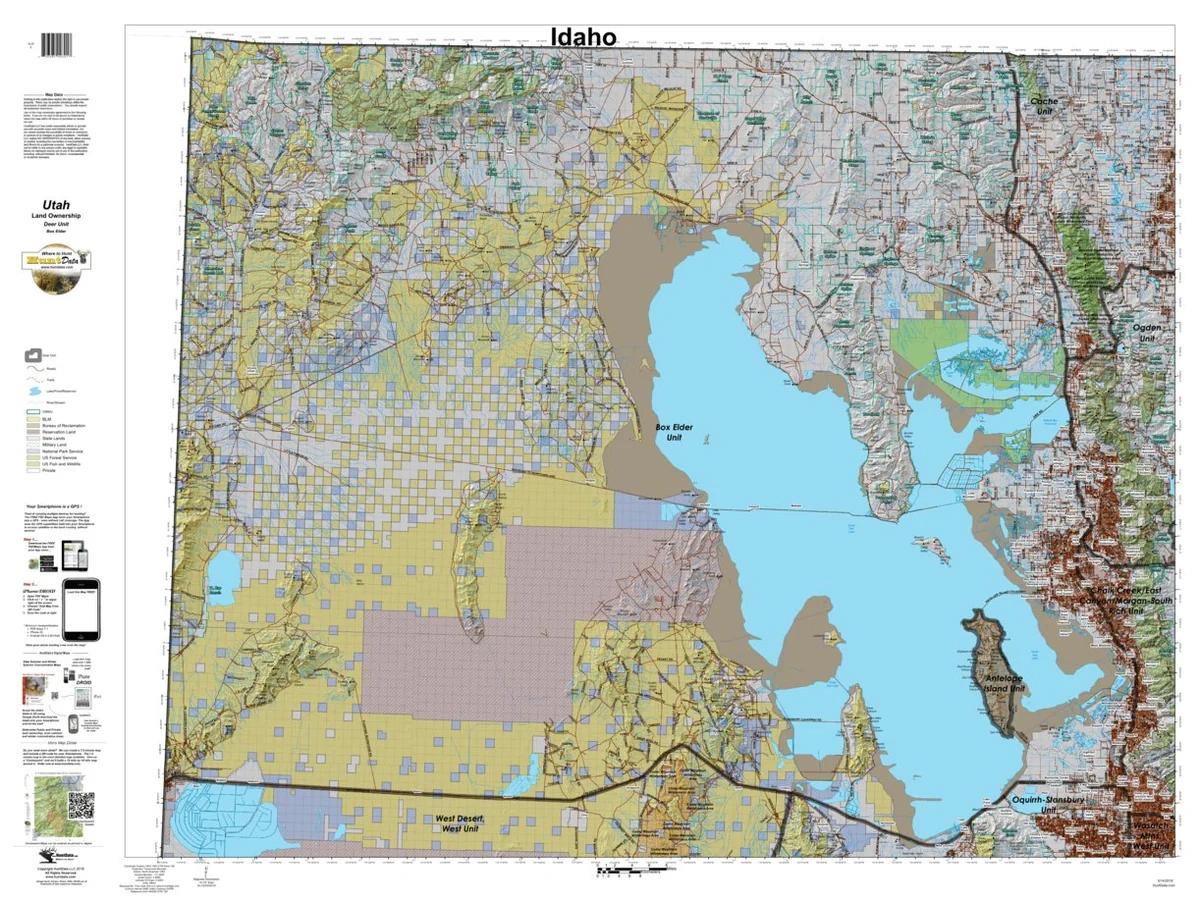Box Elder Utah Mule Deer Hunting Unit Map With Land Ownership By HuntData LLC Avenza Maps