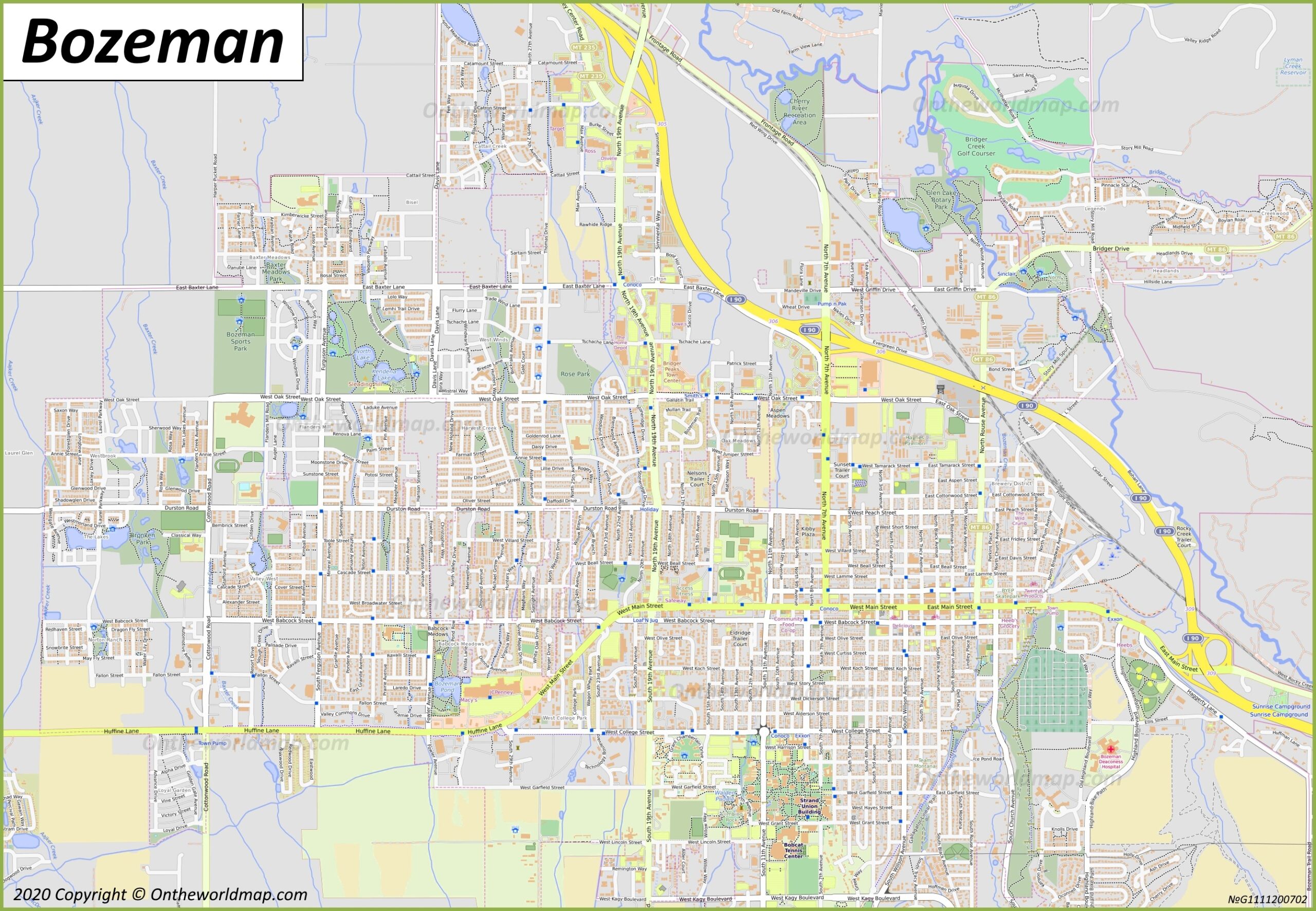 Bozeman Map Montana U S Discover Bozeman With Detailed Maps