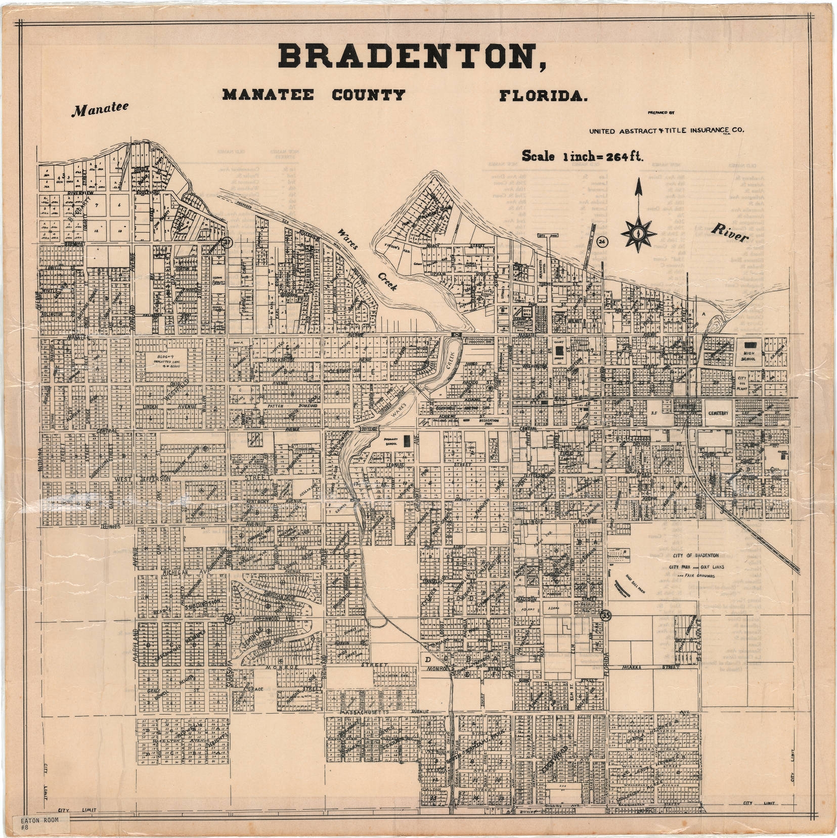 Bradenton City Limits Map 1926 MC MAP 0001 COB 1 Historic Maps Manatee County Public Library Digital Collection