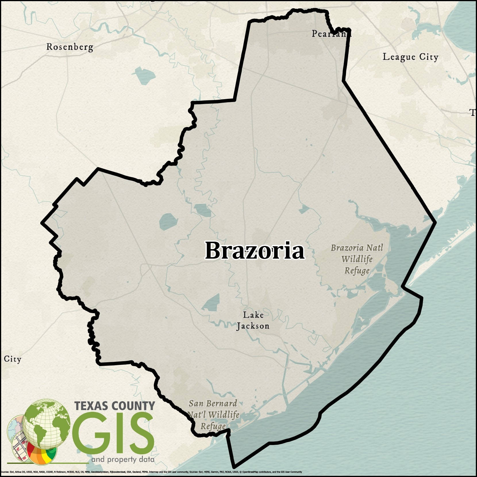 Brazoria County TX GIS Shapefile Property Data