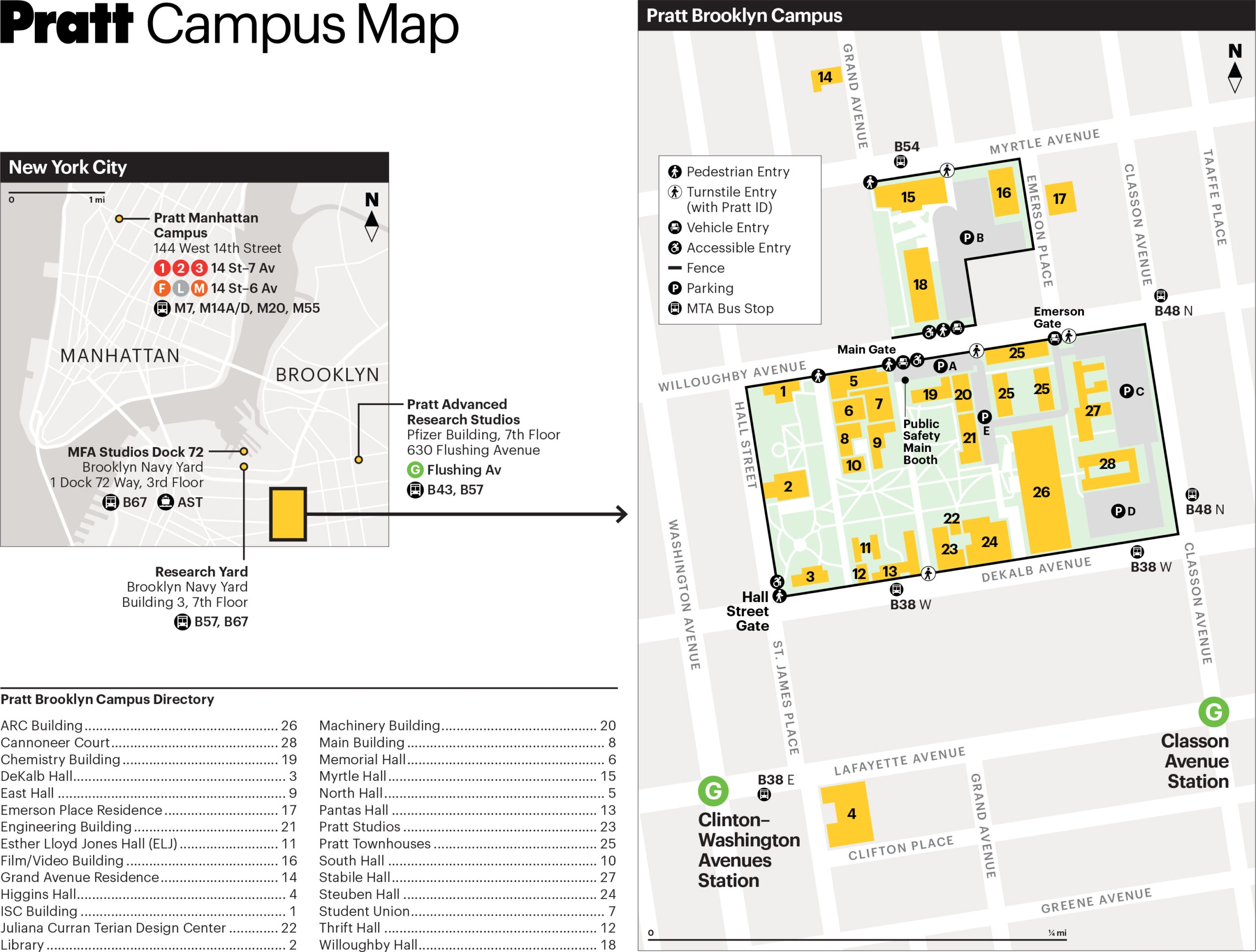 Brooklyn Campus Maps Pratt Institute Brooklyn Campus Maps Pratt Institute