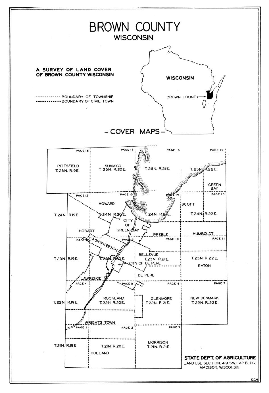 map of brown county wi map of brown county wi