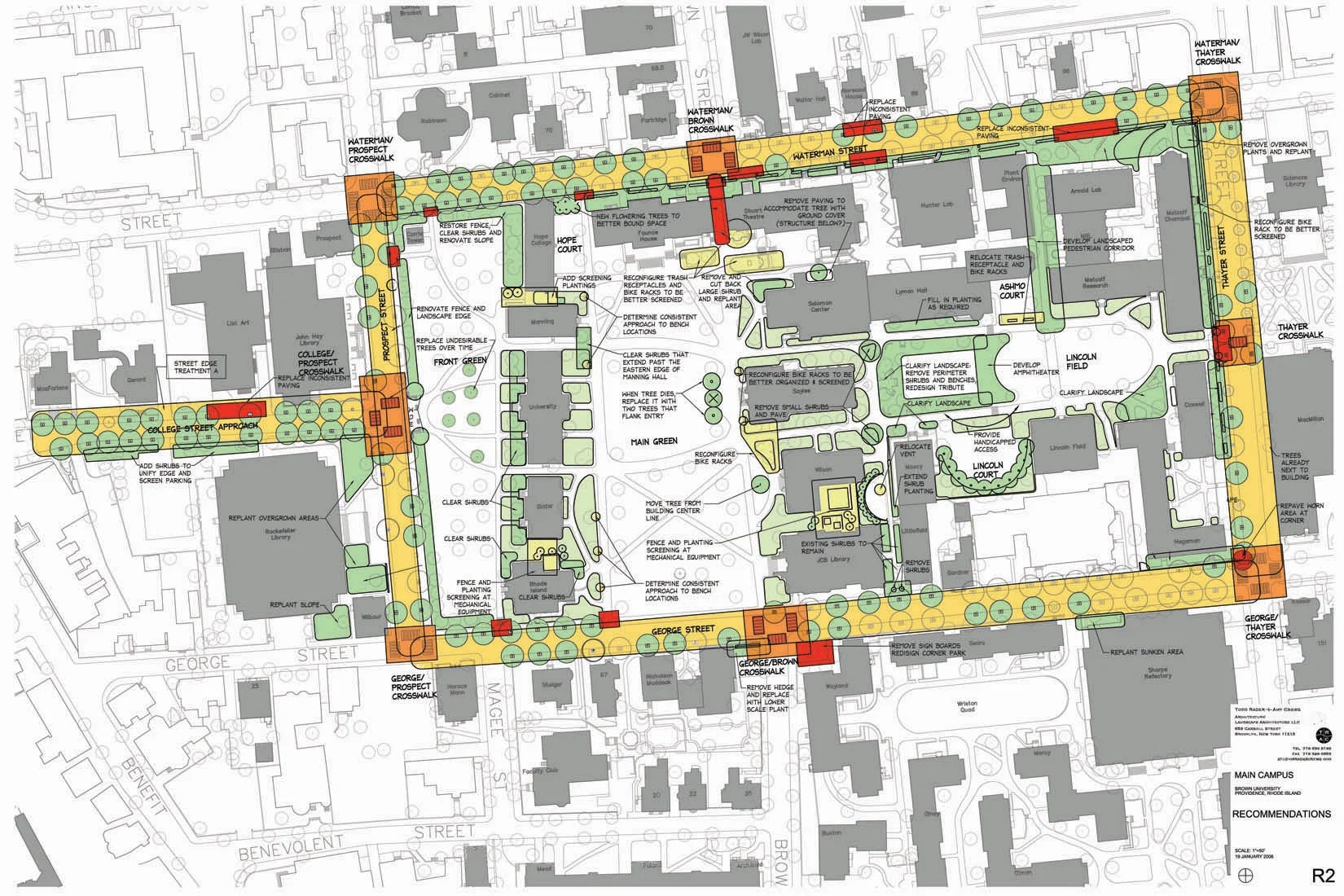 Brown University Historic Main Campus Masterplan Rader Crews