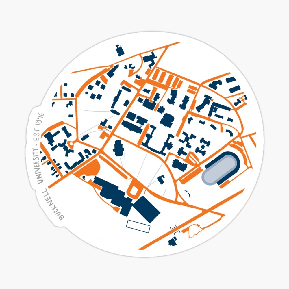 Bucknell Campus Map Magnet For Sale By Briegot Redbubble