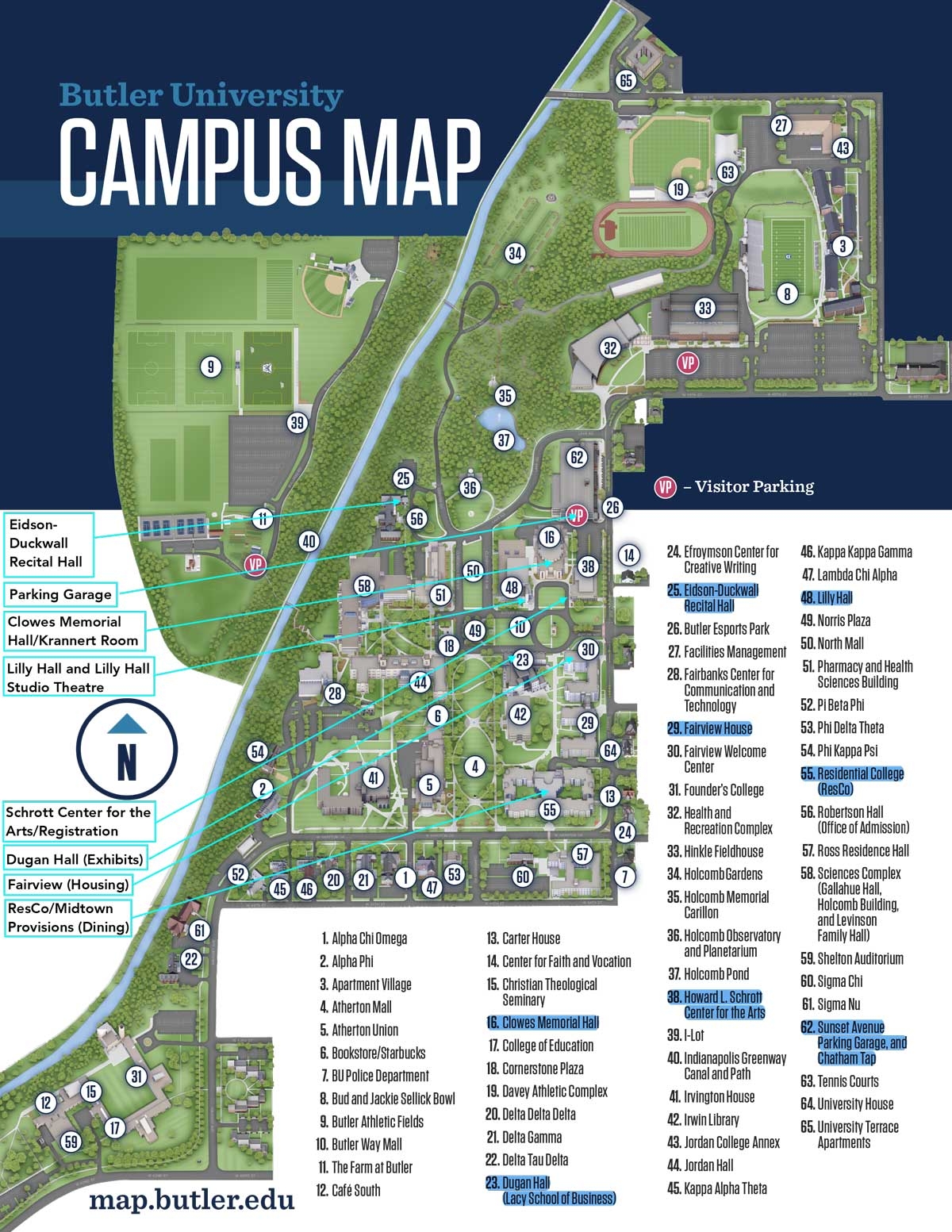 Butler Campus Map IDRS 2025 Conference