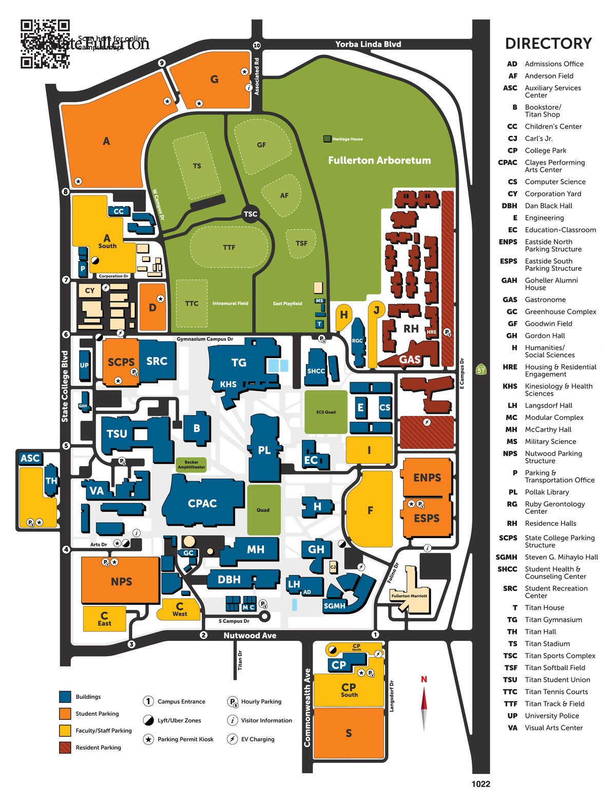CAL State Fullerton Campus Map Legend And Resources Studocu