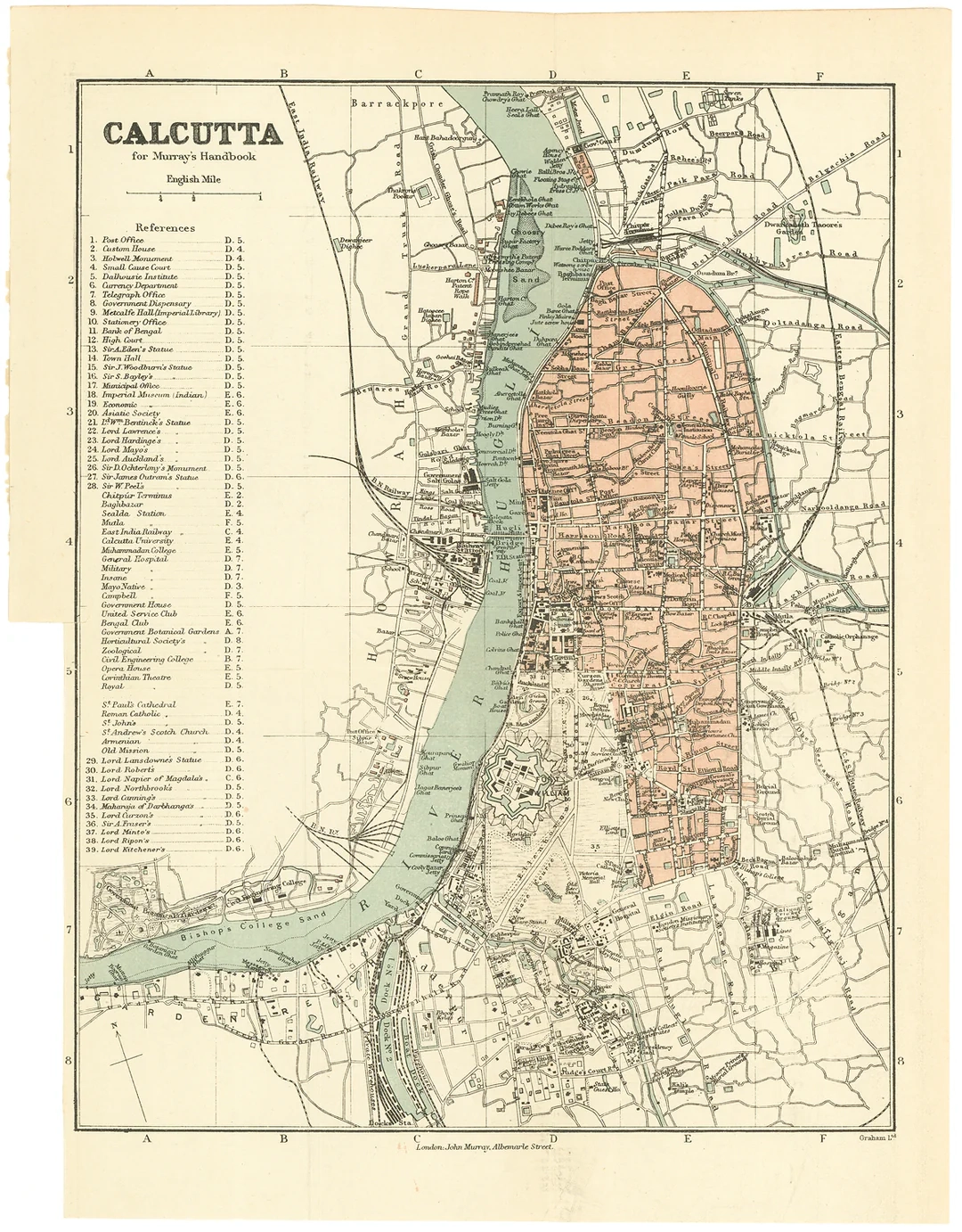 Calcutta Kolkata India 1920 WardMaps LLC
