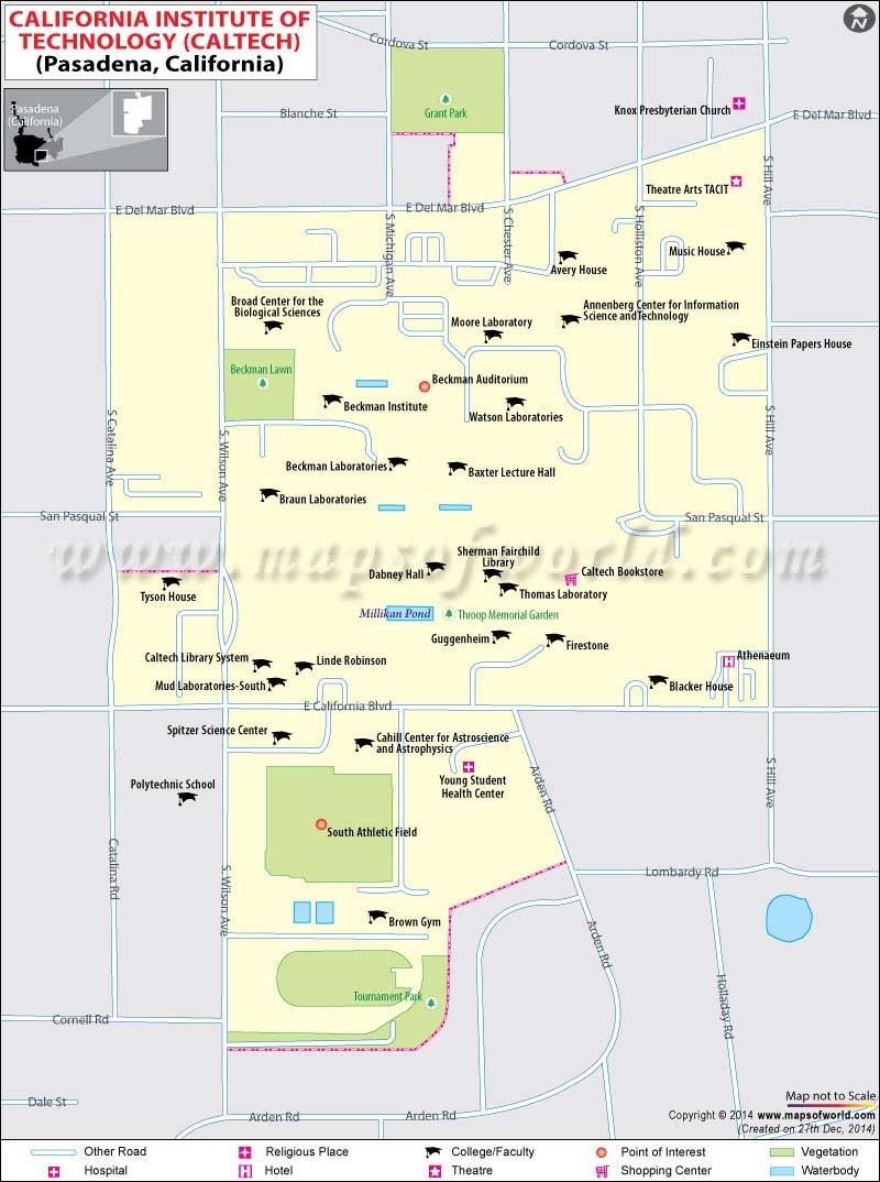 caltech campus map
