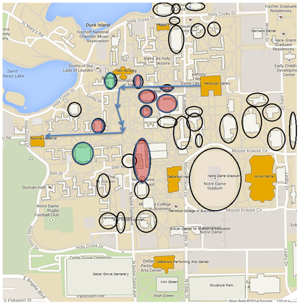 university of notre dame campus map