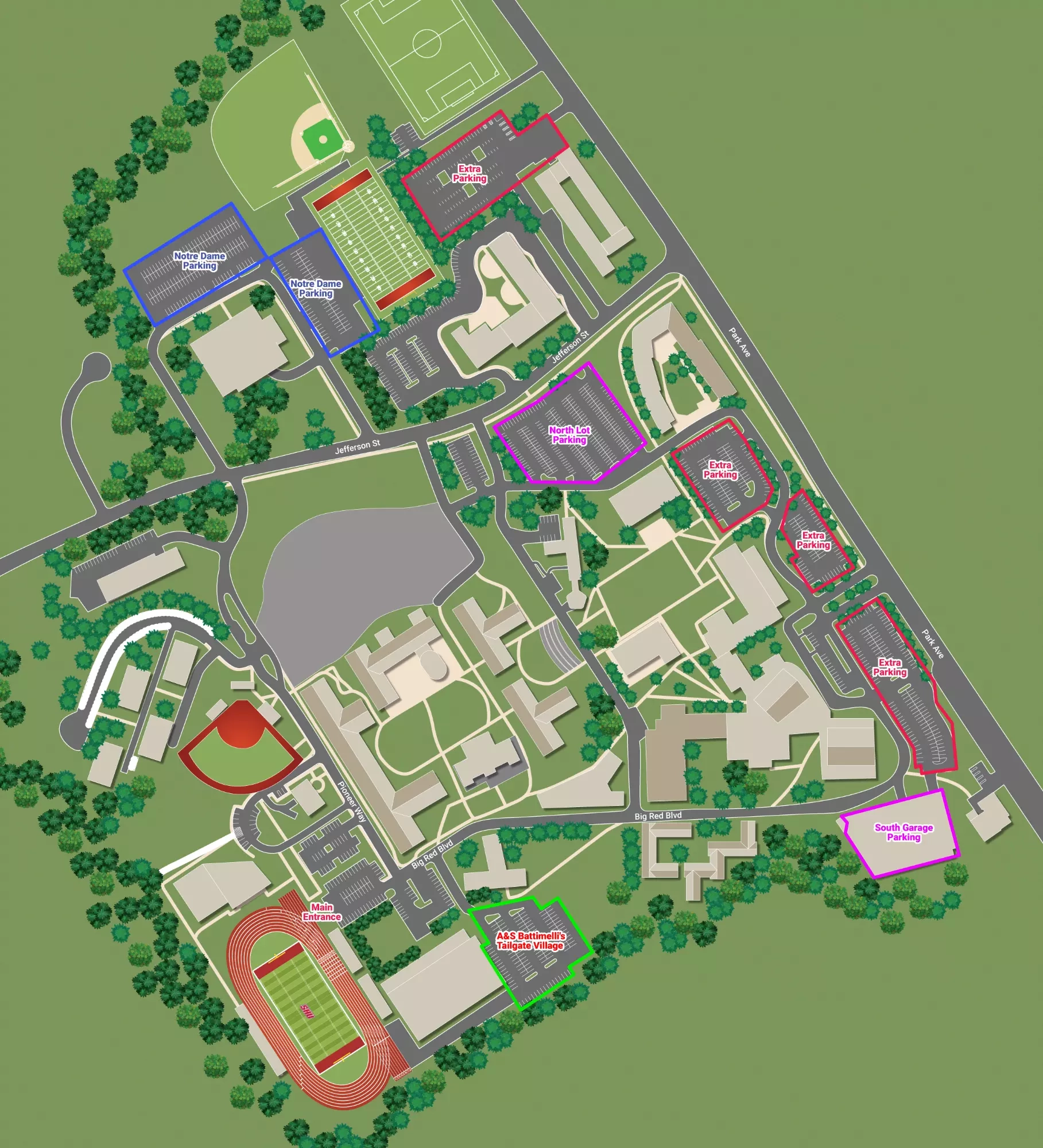 Campus Field Facilities Sacred Heart University