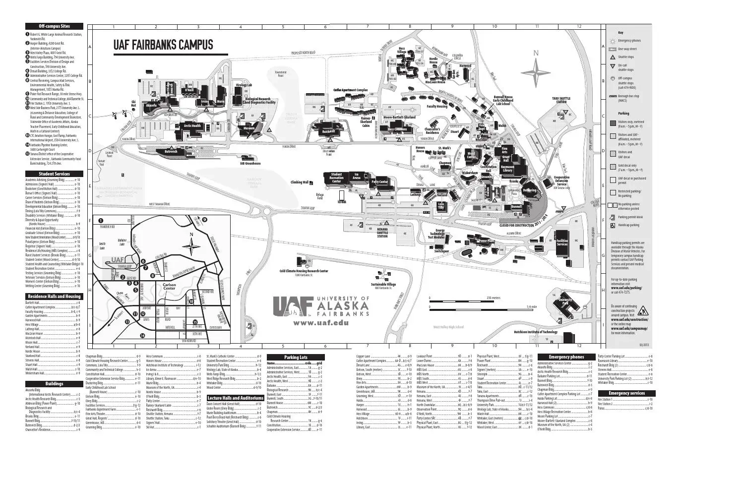 Campus Map 2013 By University Of Alaska Fairbanks Issuu