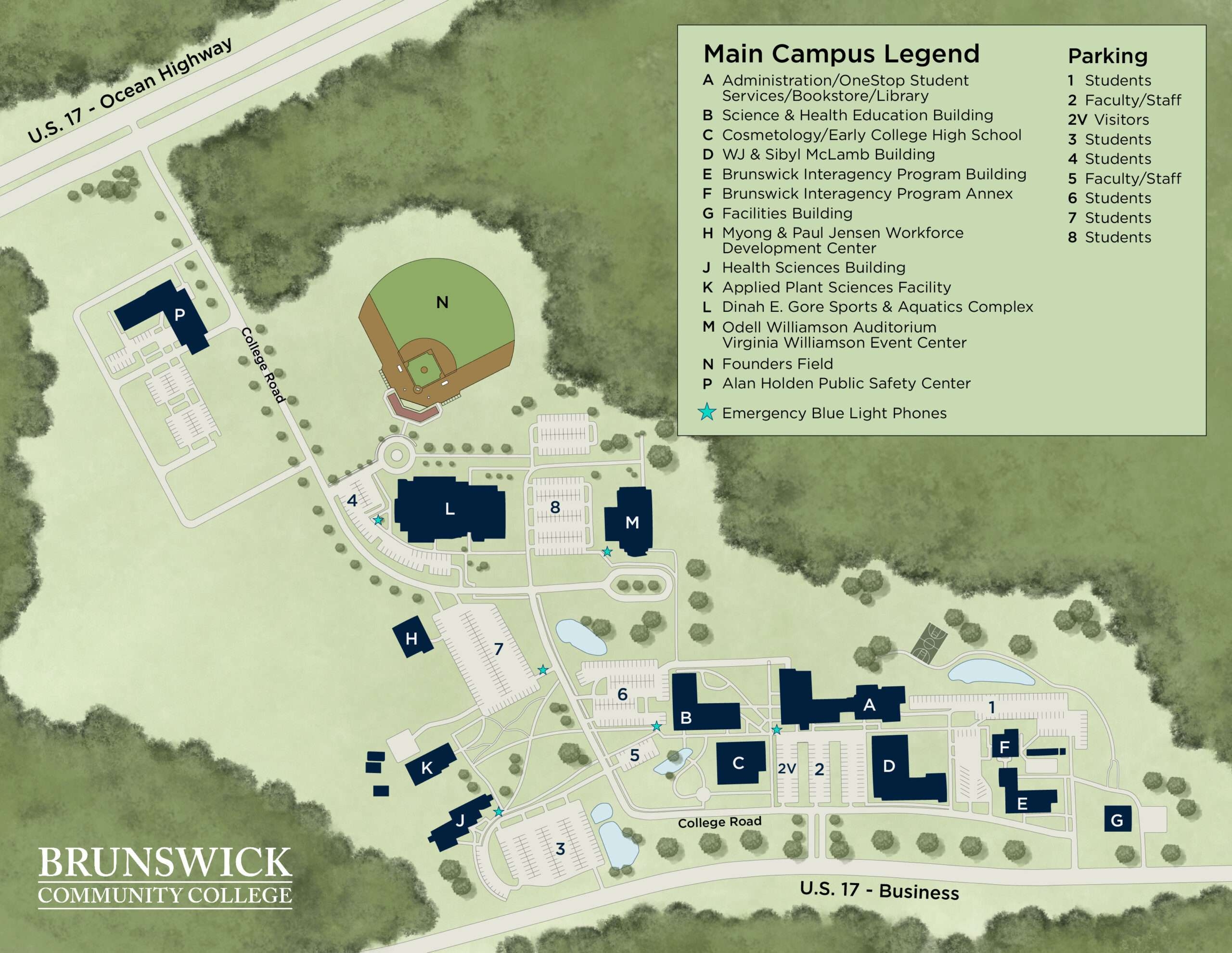 map of bcc campus
