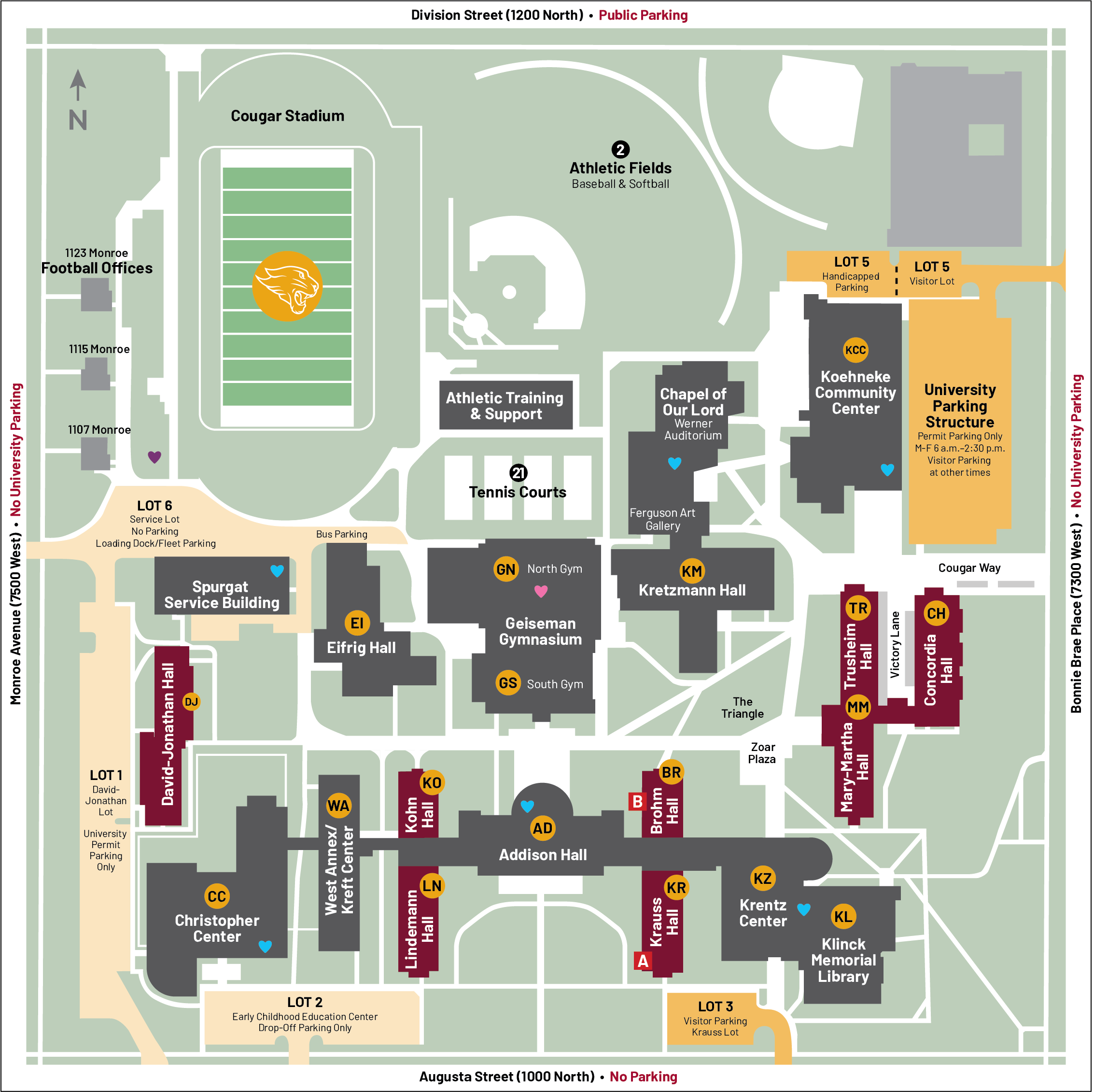 Campus Map And Directions Concordia University Chicago
