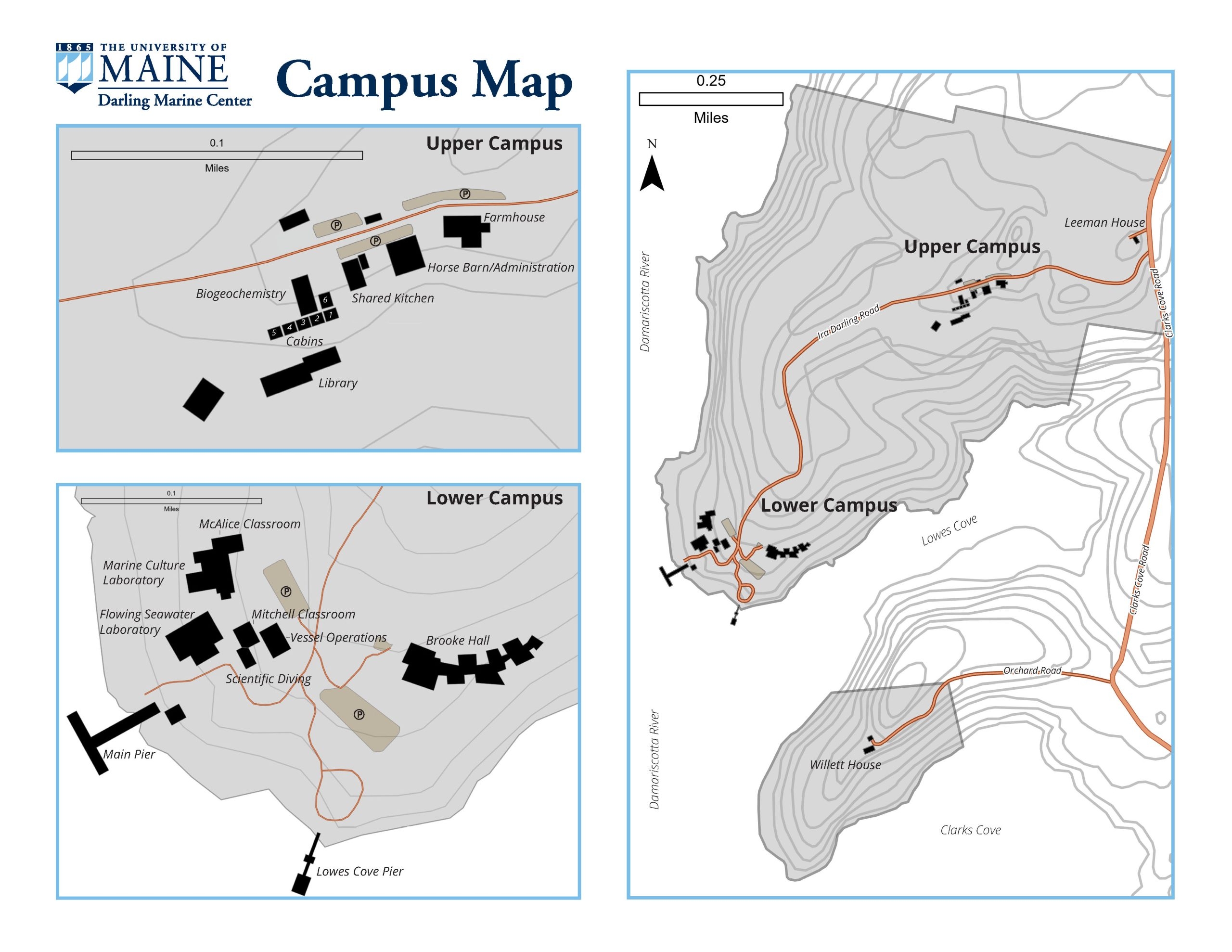 Campus Map Darling Marine Center University Of Maine Campus Map Darling Marine Center University Of Maine