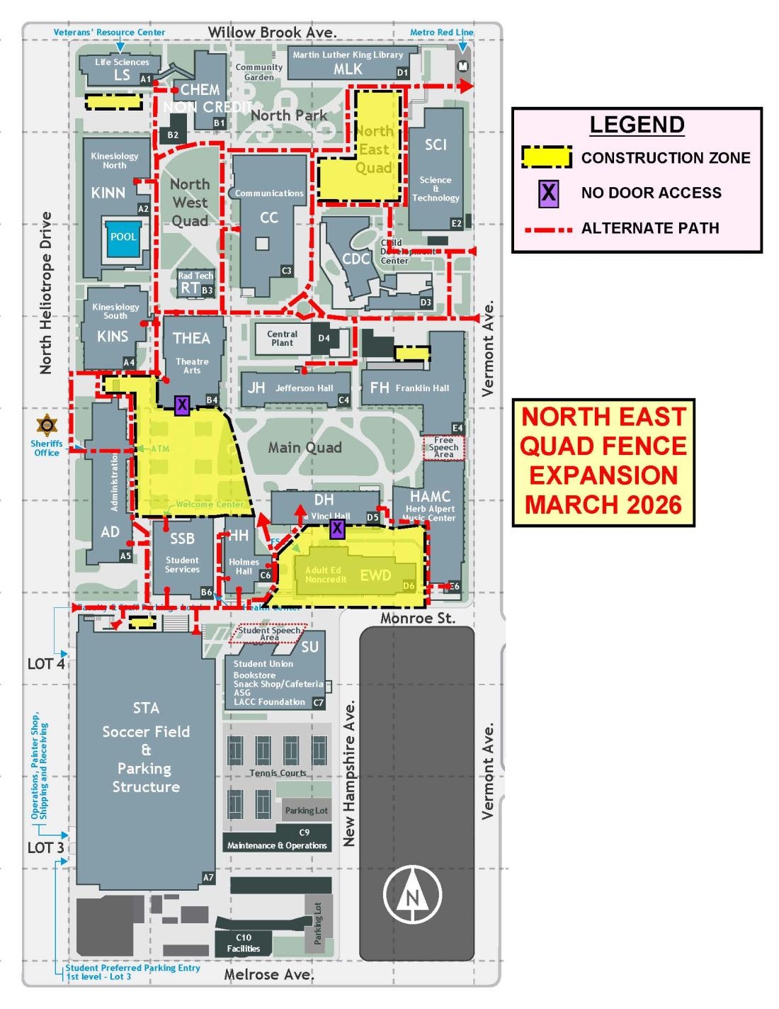 Campus Map Directions LACC Campus Map Directions LACC