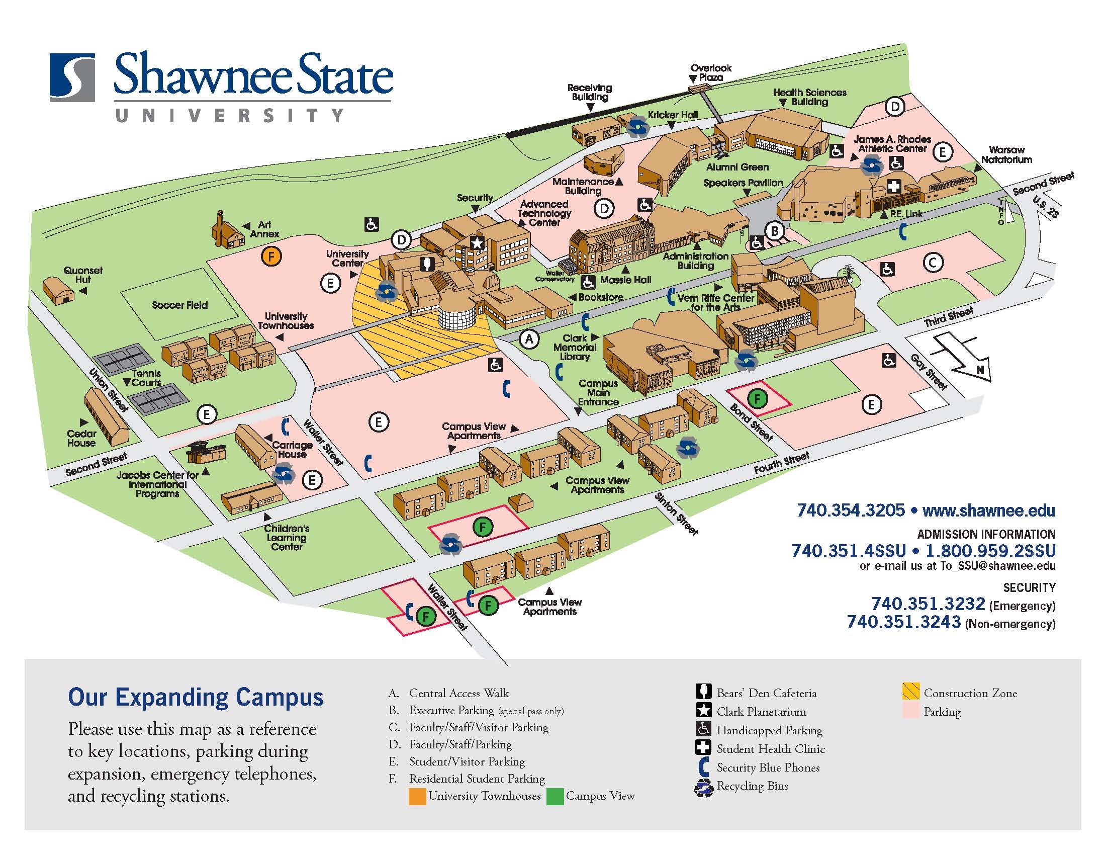 Campus Map Directions Shawnee State University
