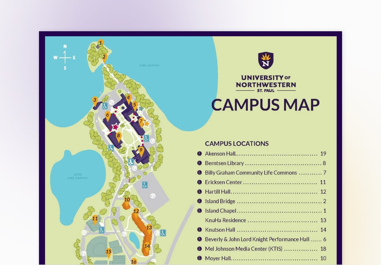 Campus Map Directions University Of Northwestern St Paul Campus Map Directions University Of Northwestern St Paul