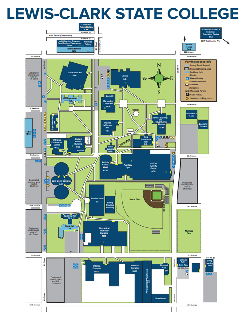 Campus Map Directions Visit Lewis Clark State Campus Map Directions Visit Lewis Clark State