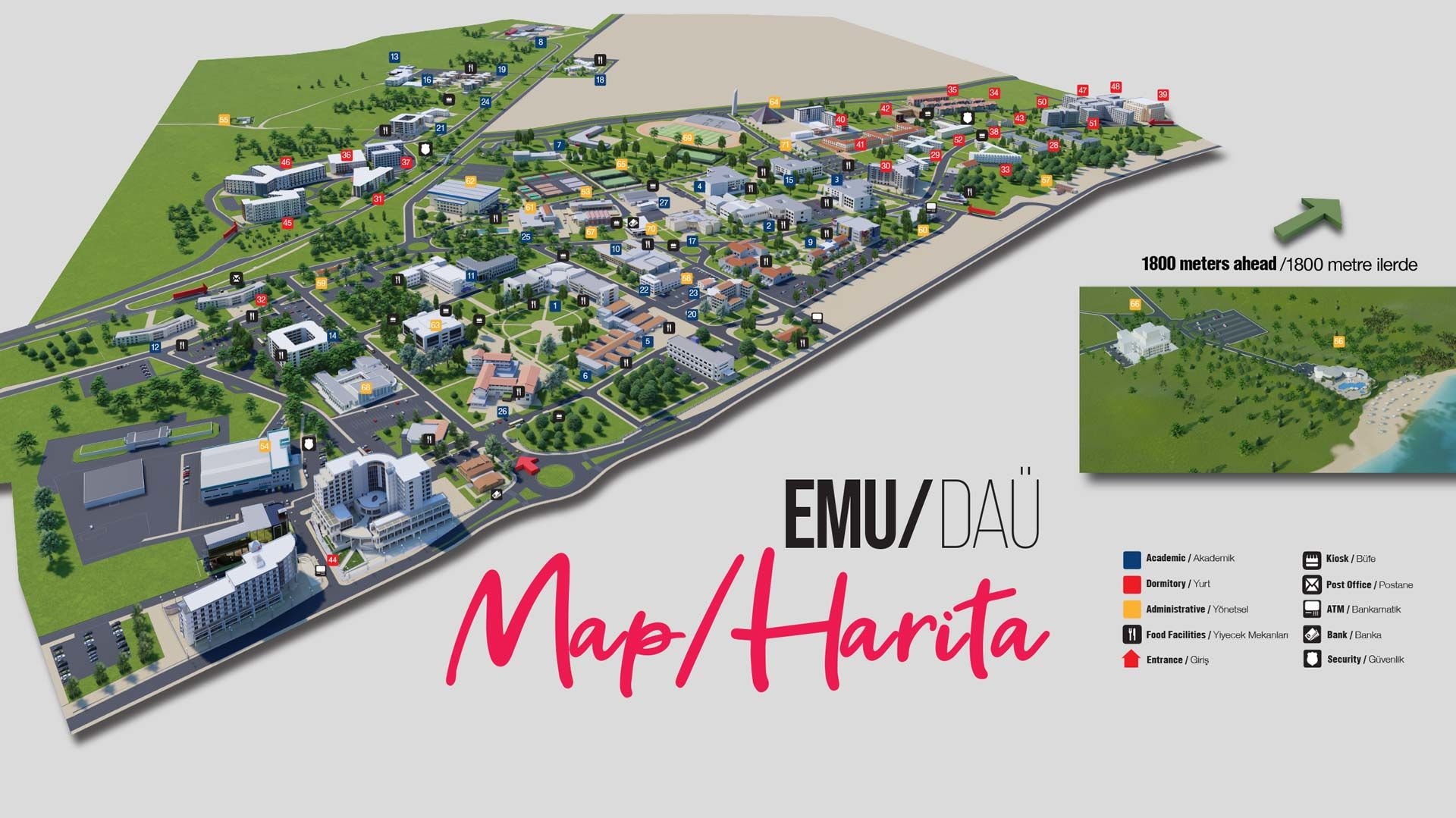 Campus Map Eastern Mediterranean University Cyprus Campus Map Eastern Mediterranean University Cyprus