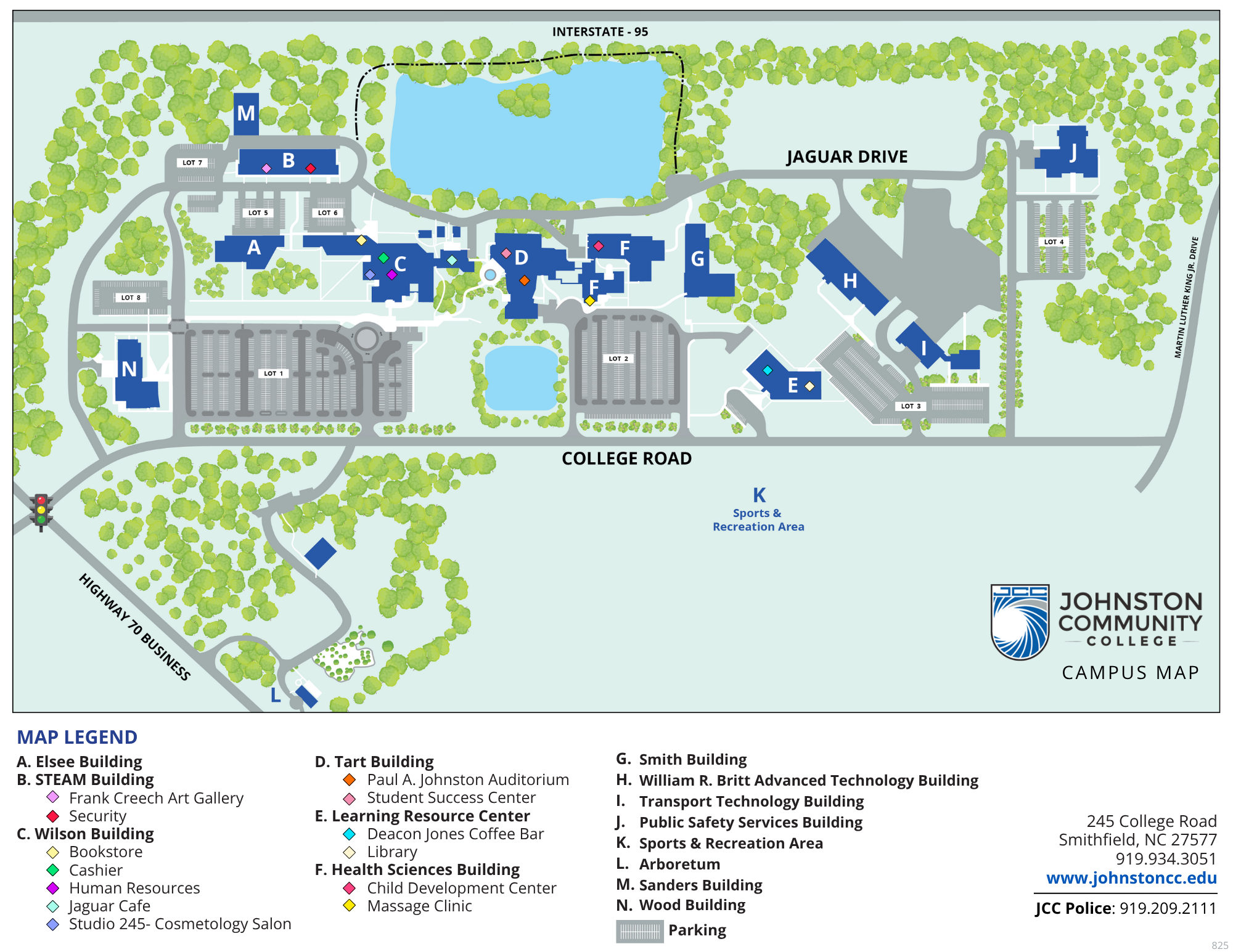 Campus Map Johnston Community College