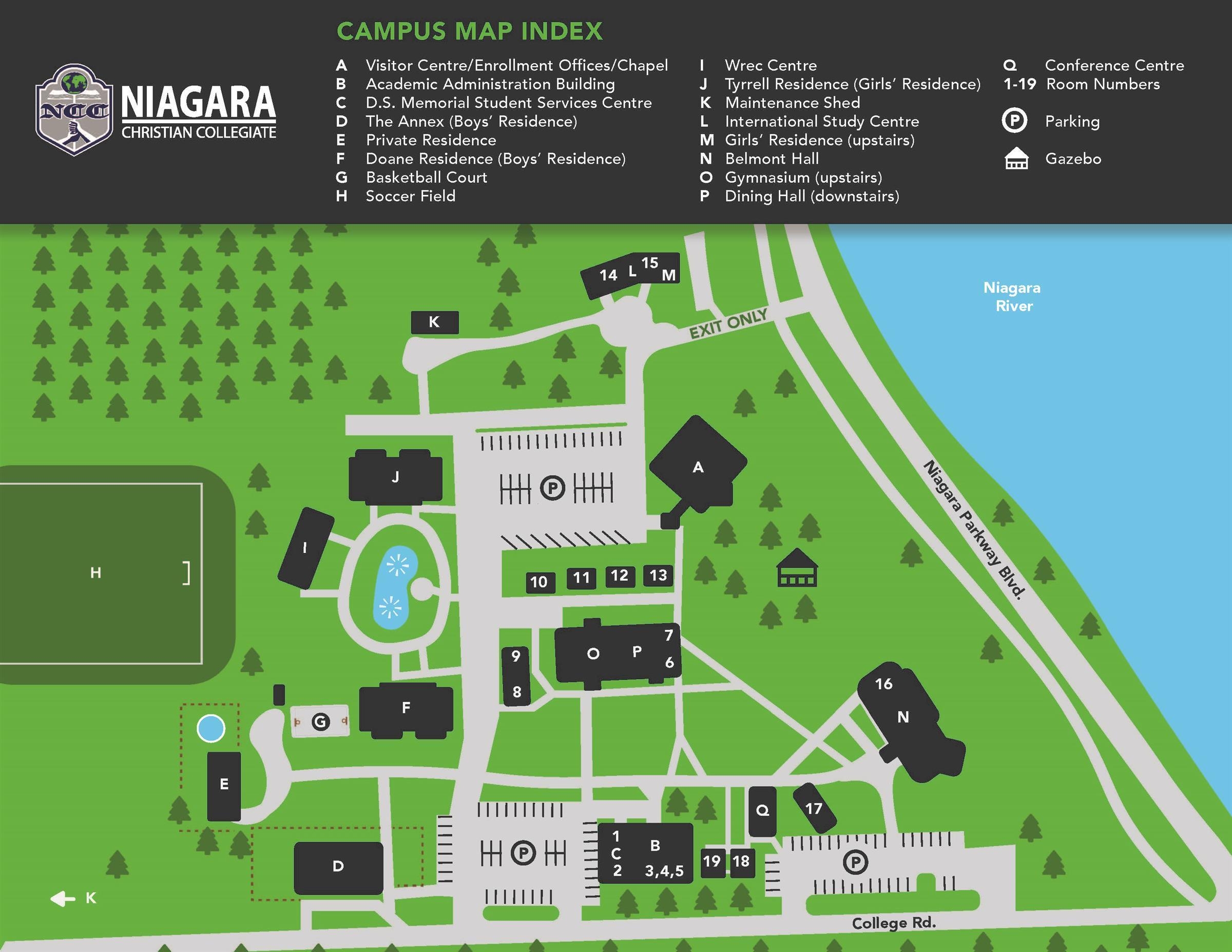 Campus Map Niagara Christian Collegiate Campus Map Niagara Christian Collegiate