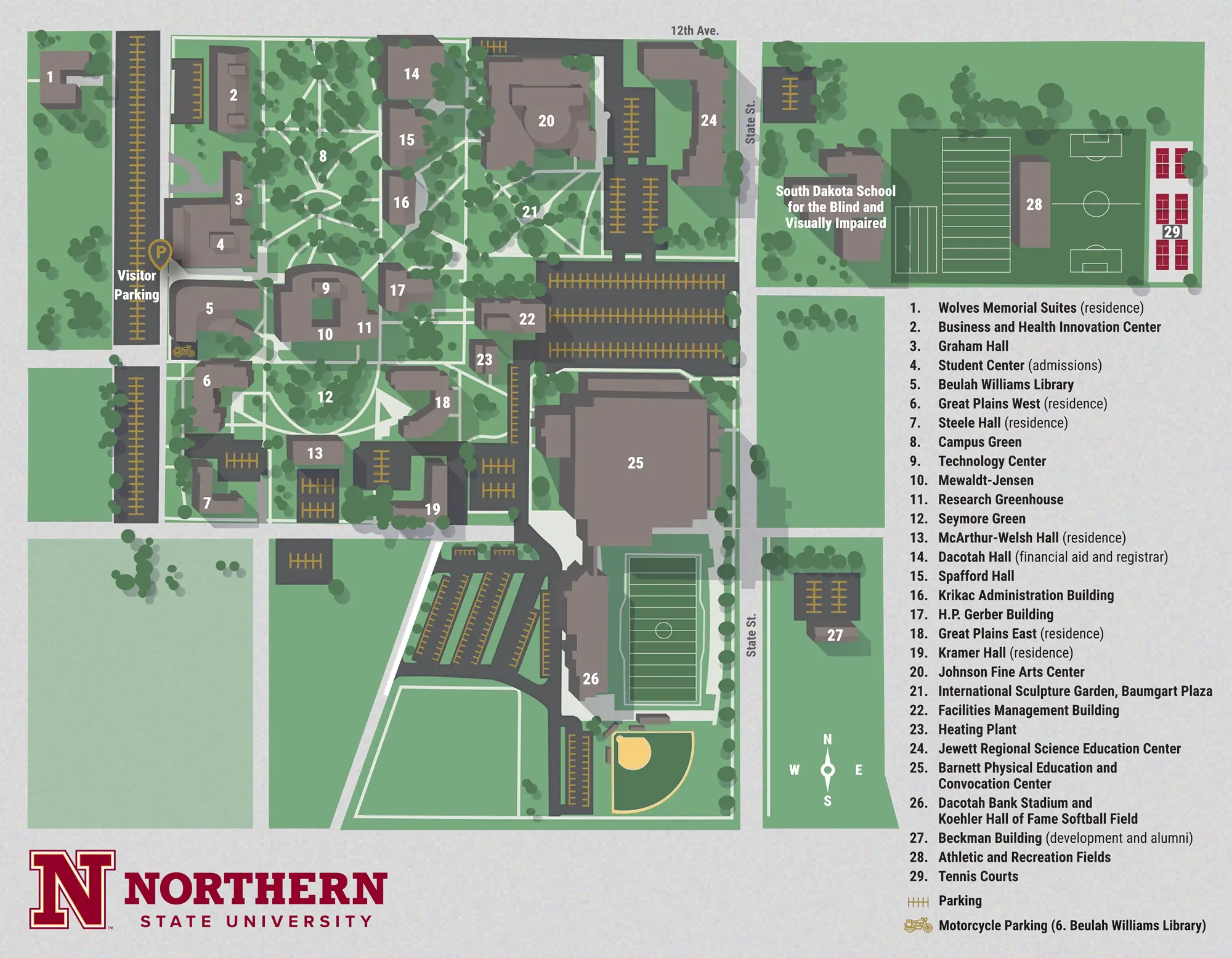 Campus Map Northern State University