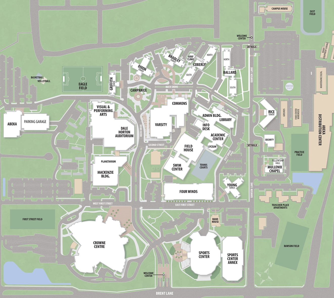 Campus Map Pensacola Christian College