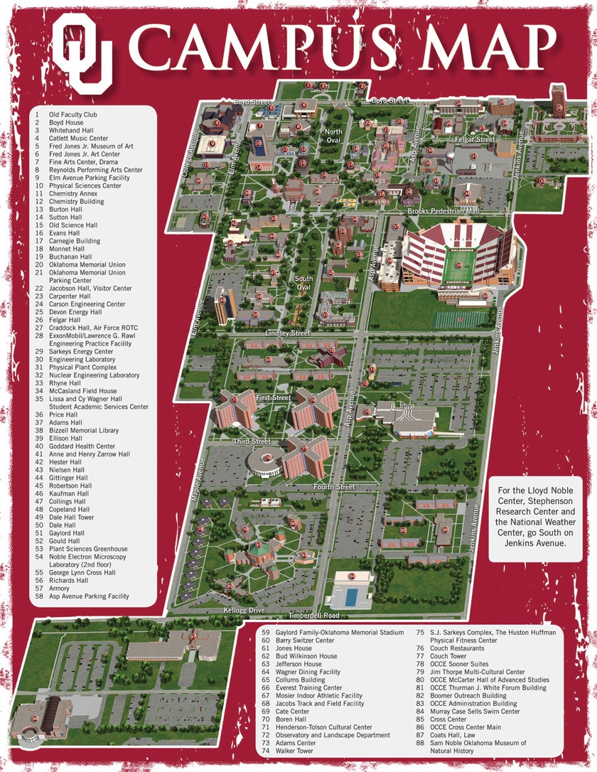 Campus Map Sooner OrientationWeekend 2015 Campus Map Sooner OrientationWeekend 2015