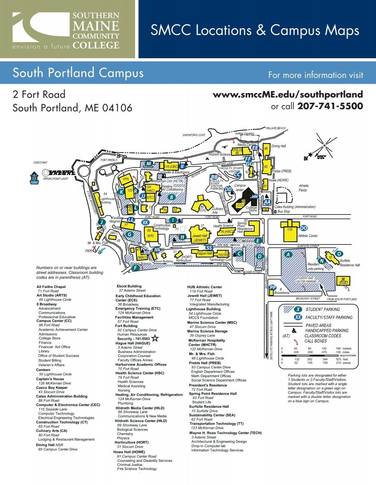 Campus Map Southern Maine Community College Campus Map Southern Maine Community College