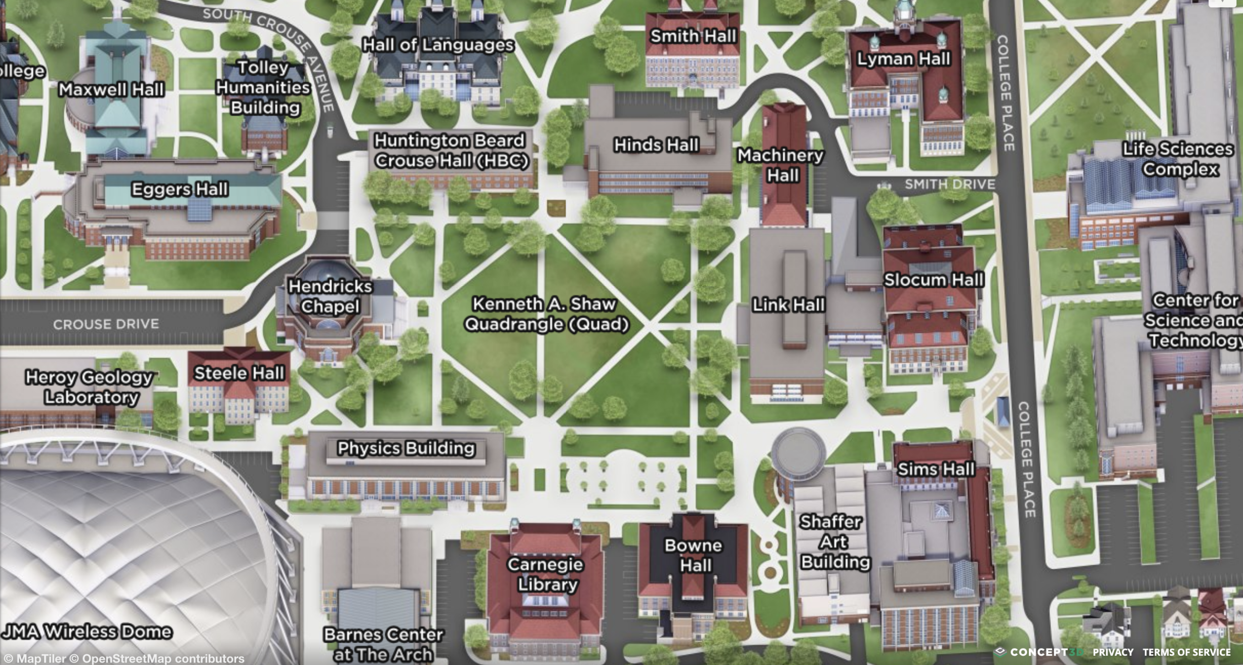 Campus Map Syracuse University Campus Map Syracuse University