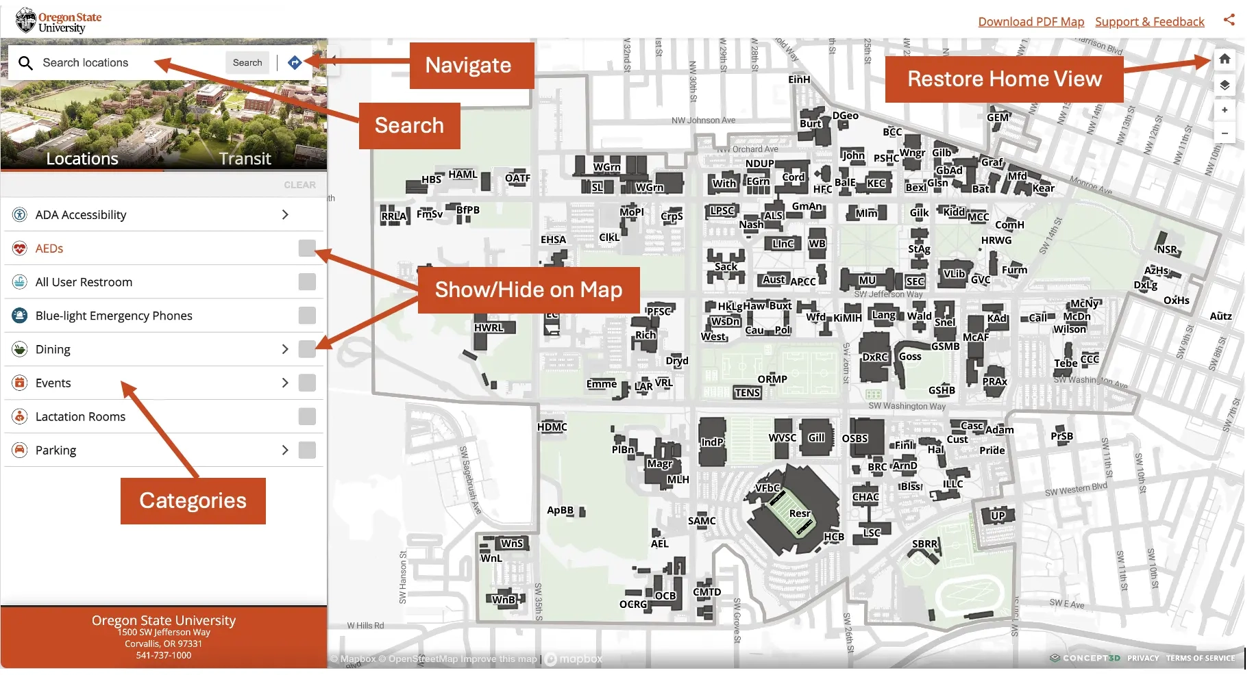 Campus Map Technology Oregon State University Campus Map Technology Oregon State University