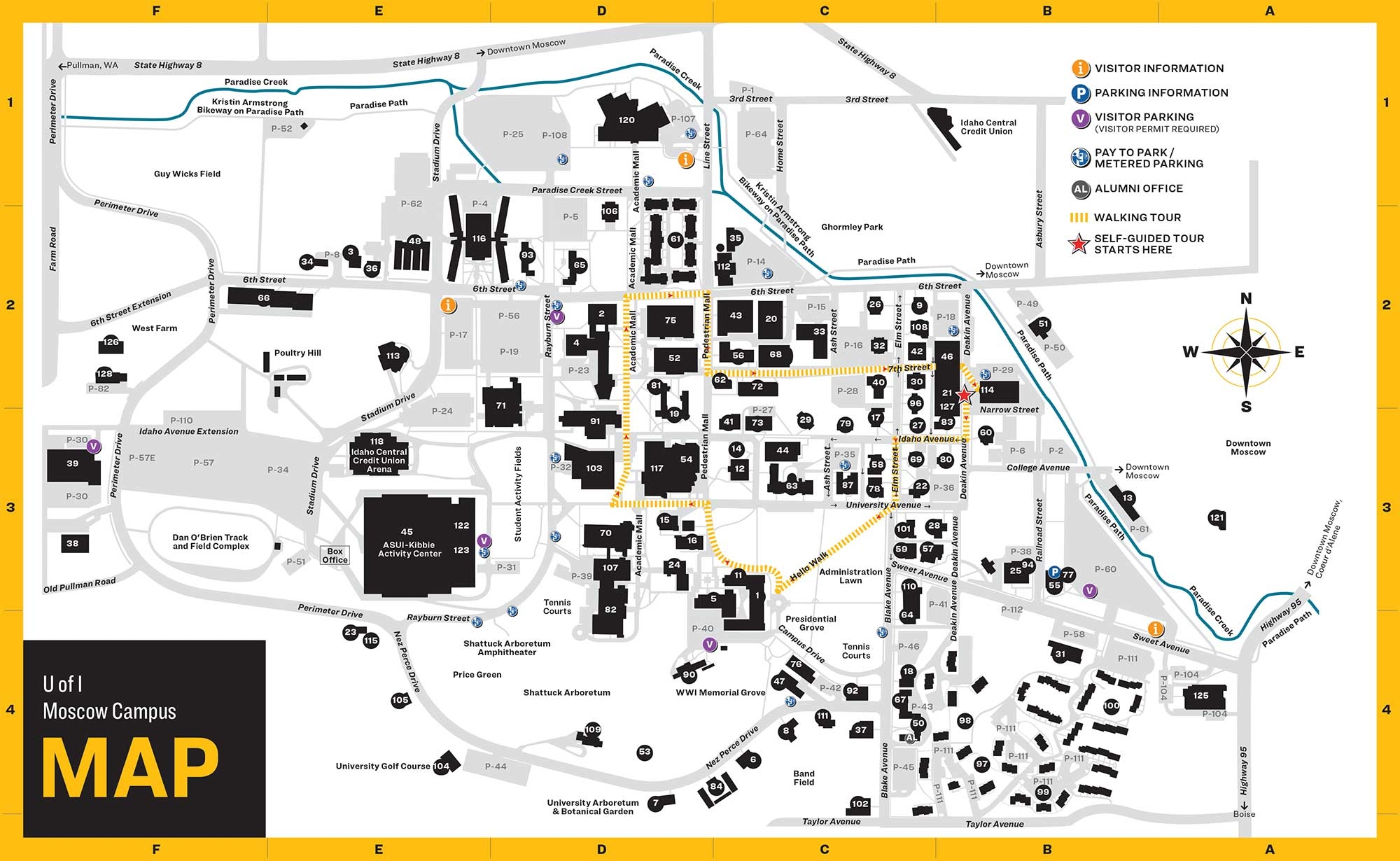 Campus Map University Of Idaho Visitors Guide