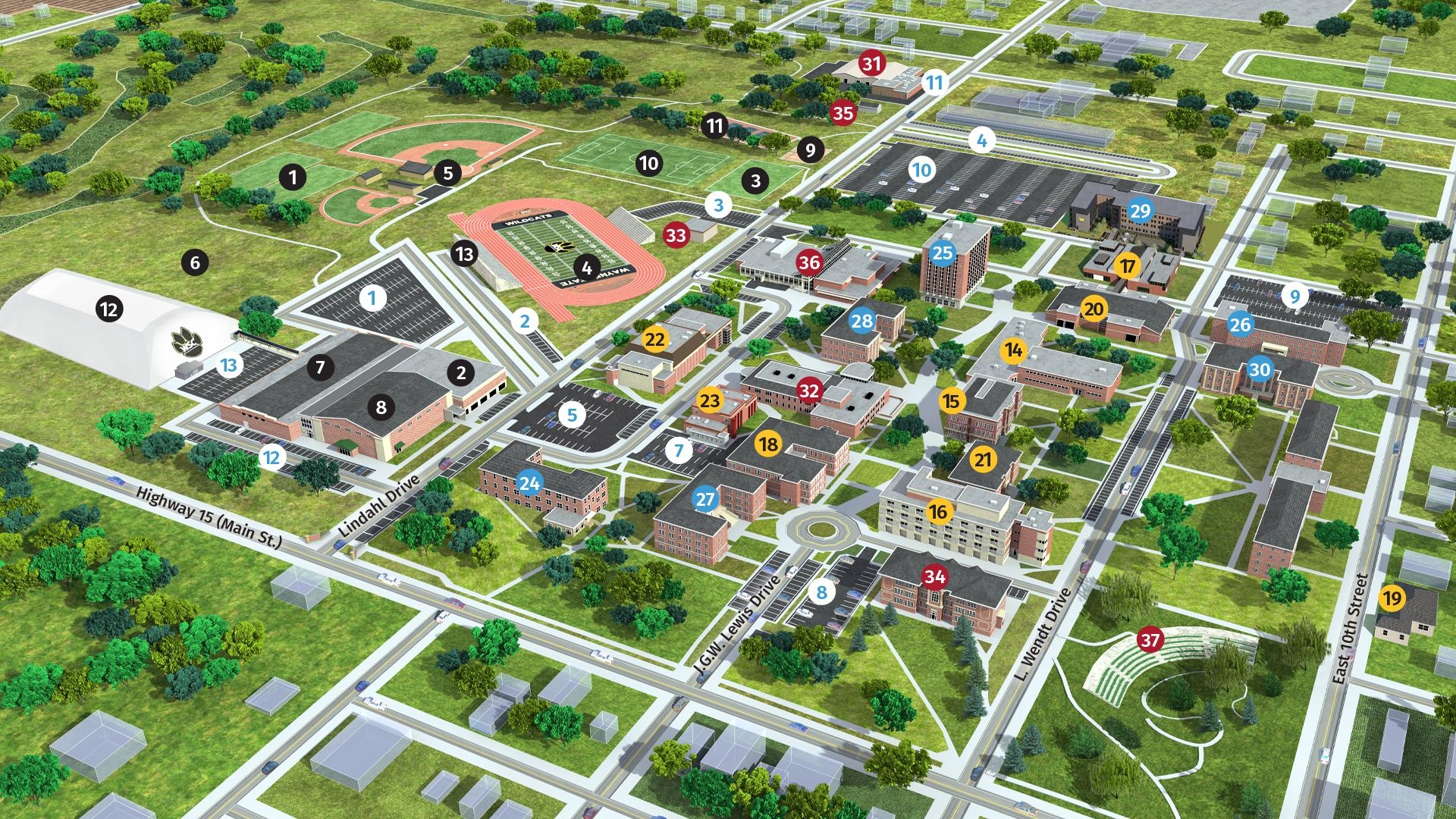 Campus Map Wayne State College Nebraska