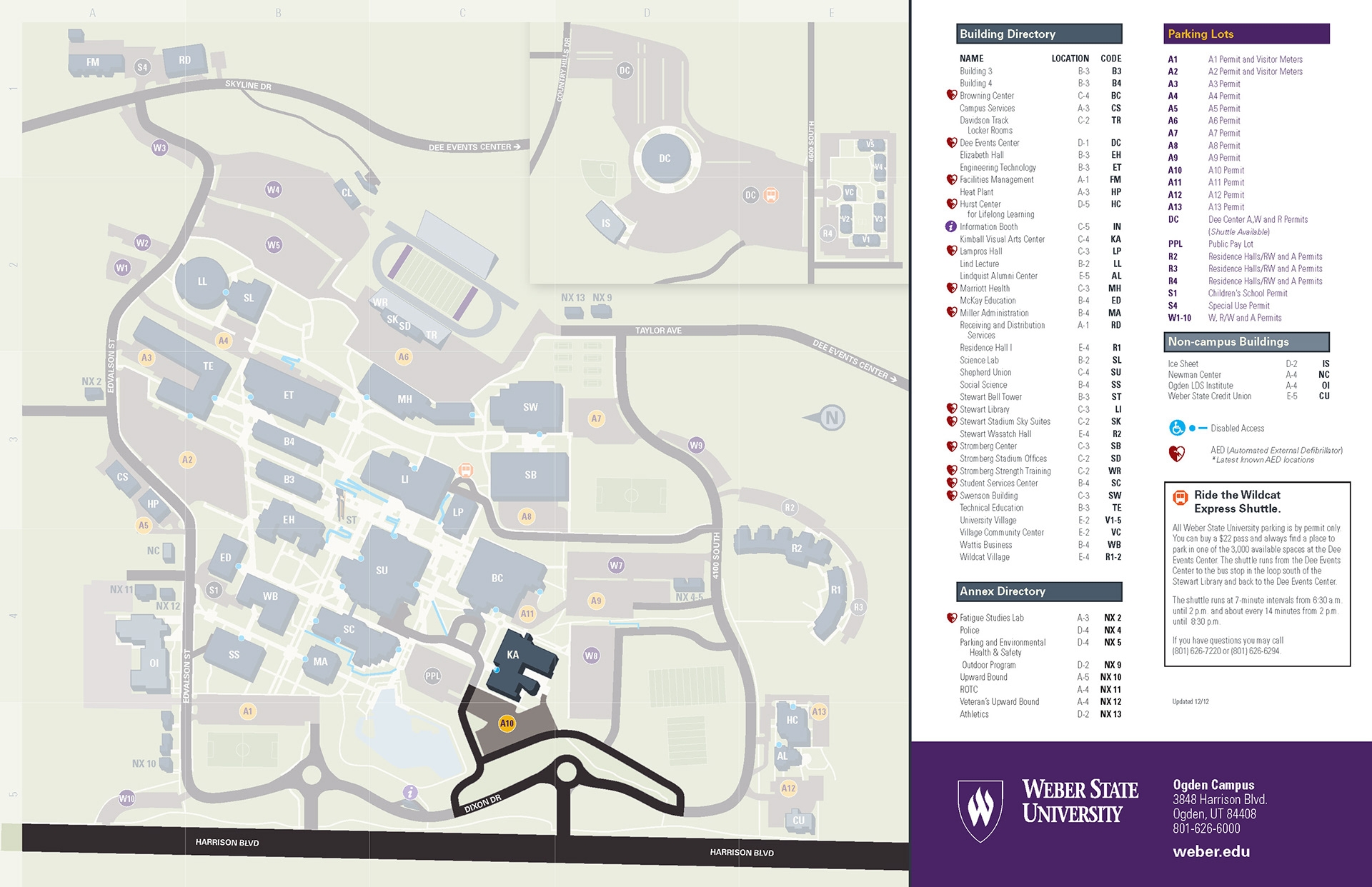 Campus Map Weber State University 3 Images Behance