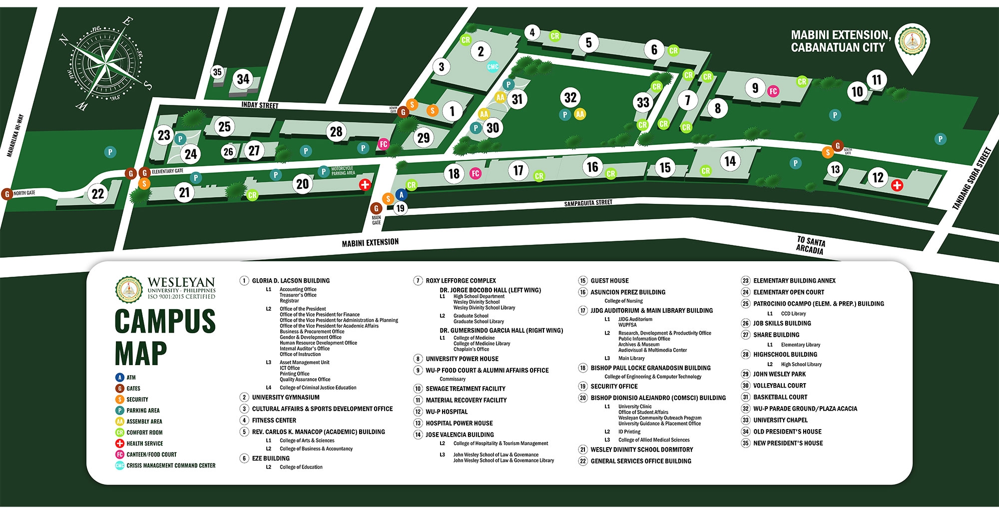 Campus Map Wesleyan University Philippines Campus Map Wesleyan University Philippines