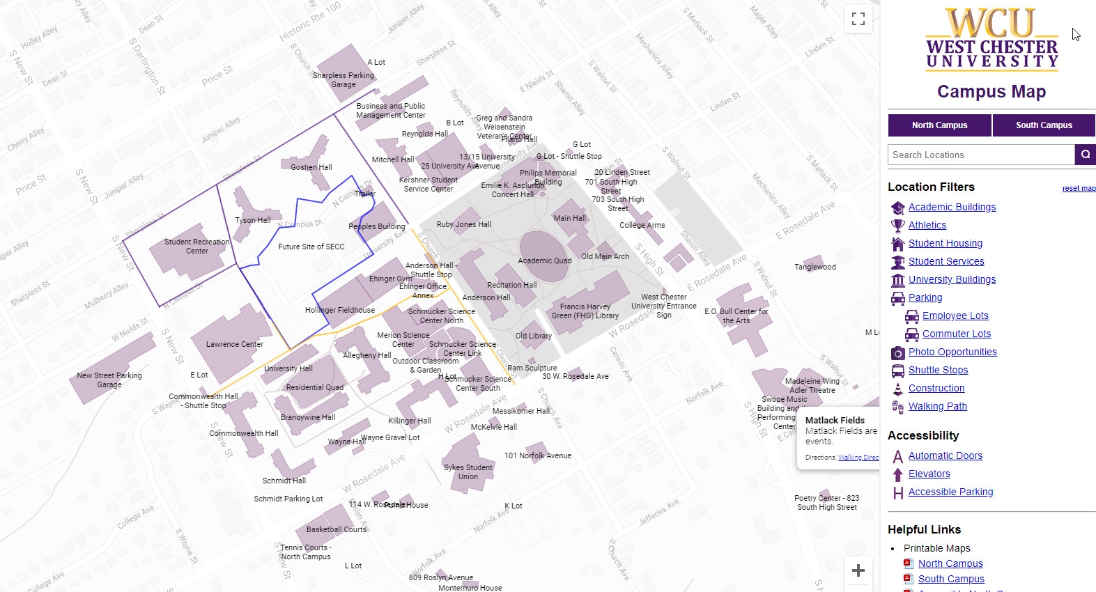 Campus Map West Chester University Arabiatata