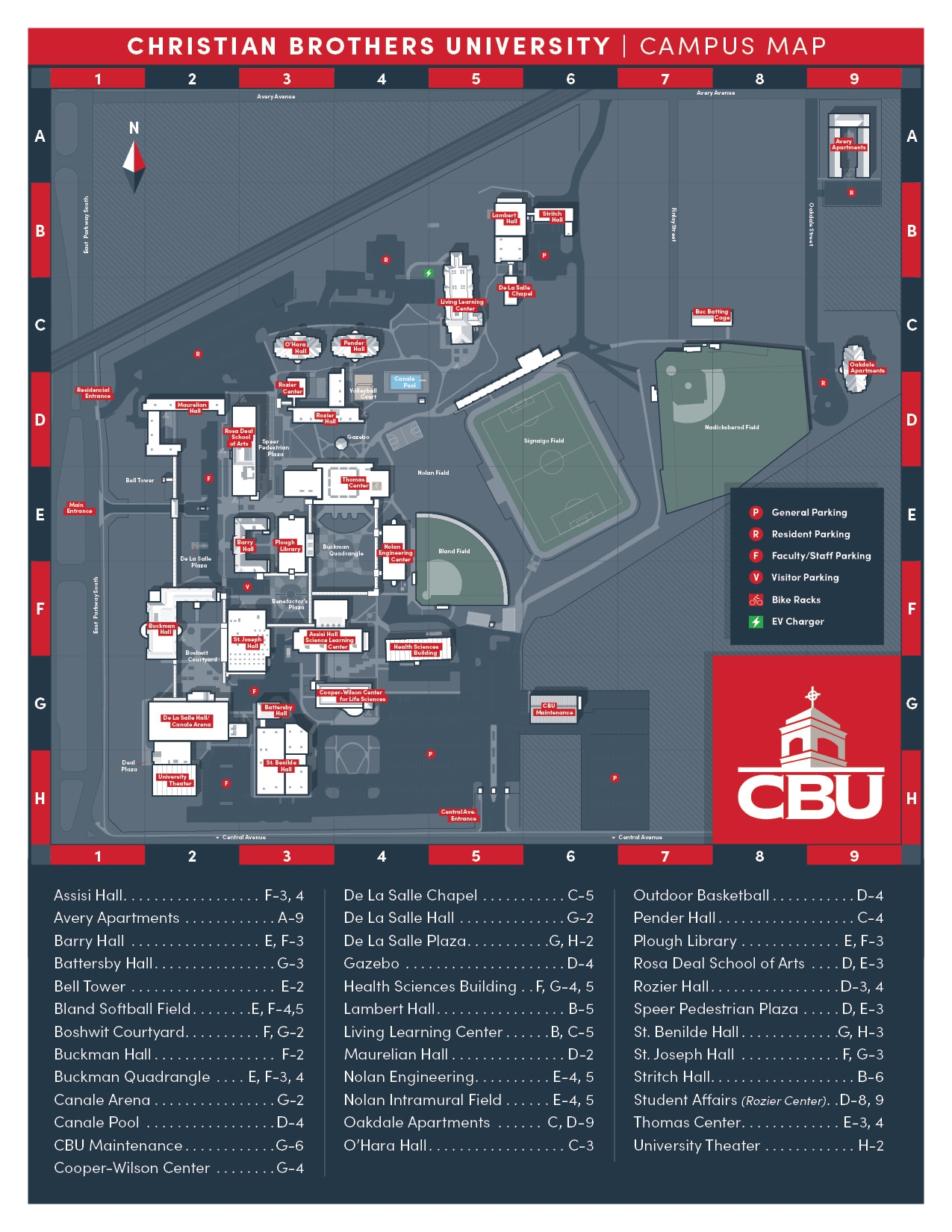 Campus Maps Christian Brothers University