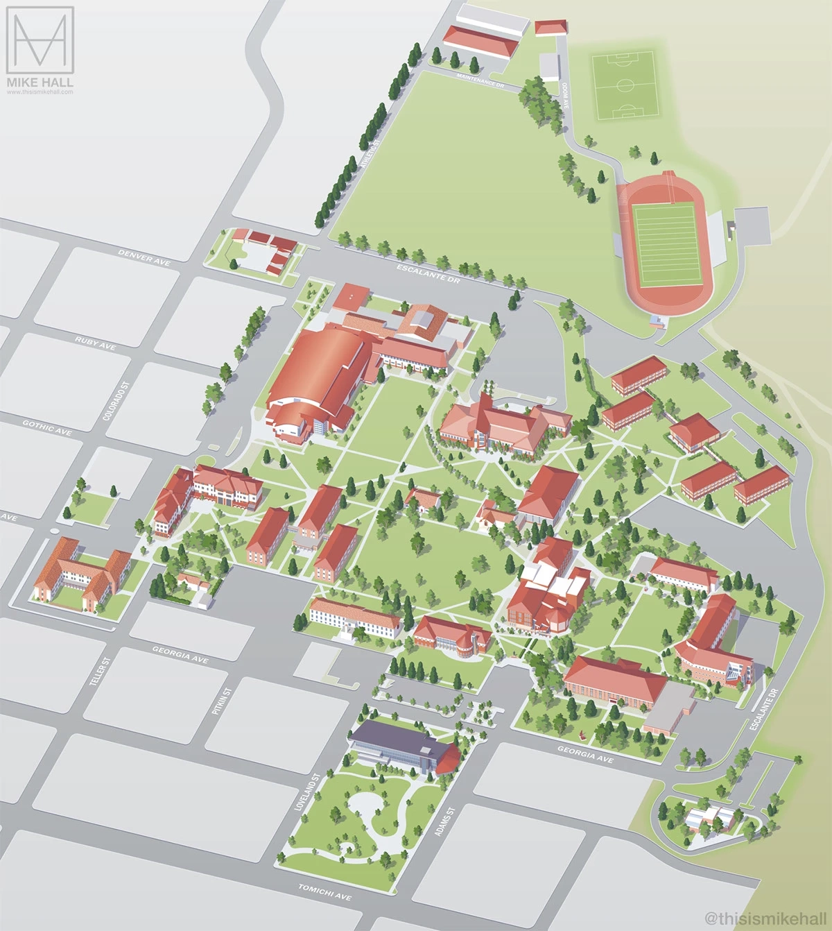 Campus Maps For Western Colorado University Behance Campus Maps For Western Colorado University Behance