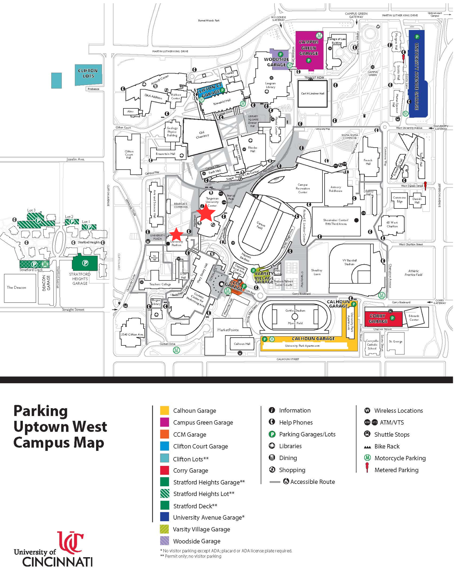 Campus Parking And Walking Directions University Of Cincinnati