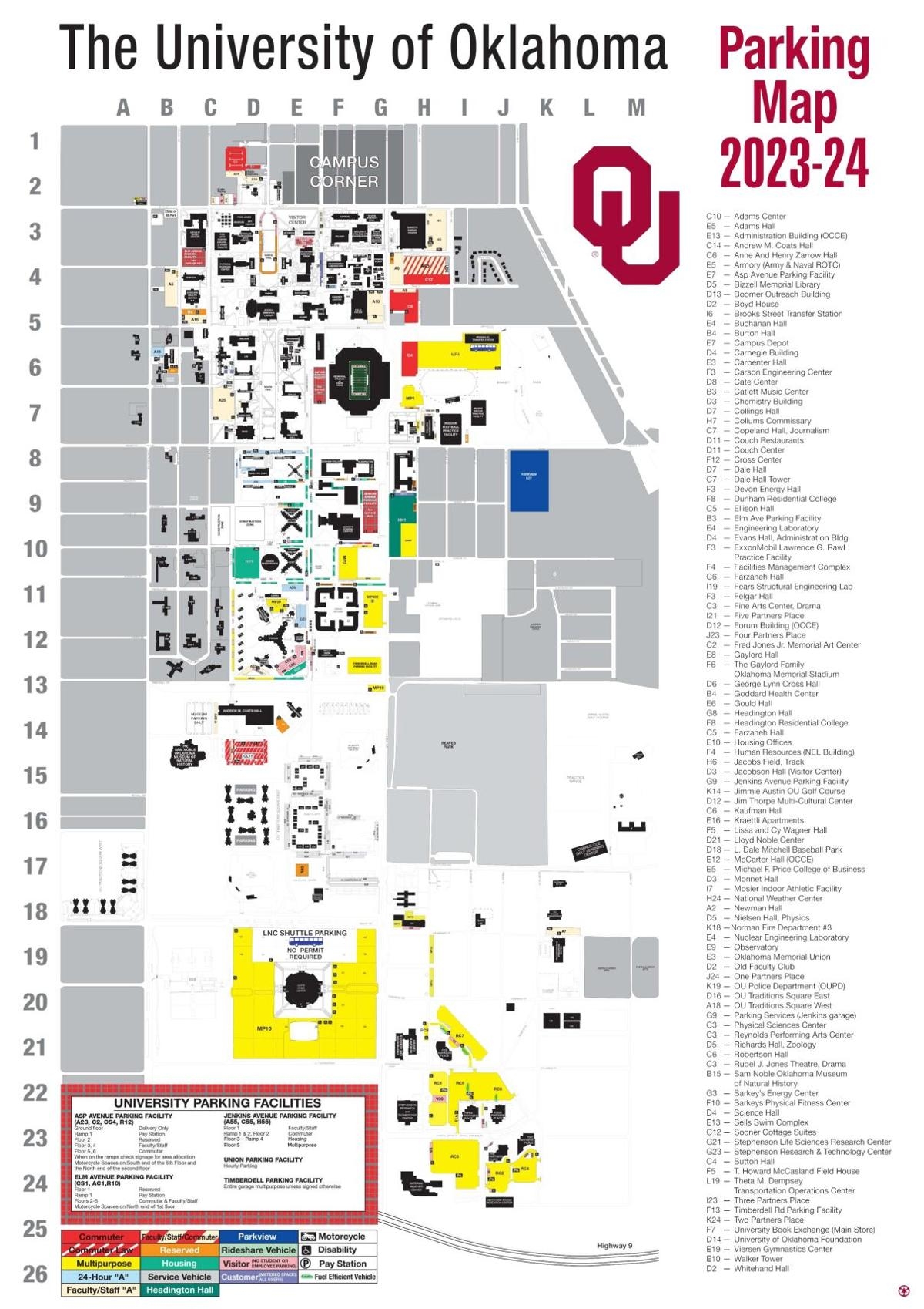 Campus Parking Locations For Students Staff Visitors News Oudaily Campus Parking Locations For Students Staff Visitors News Oudaily