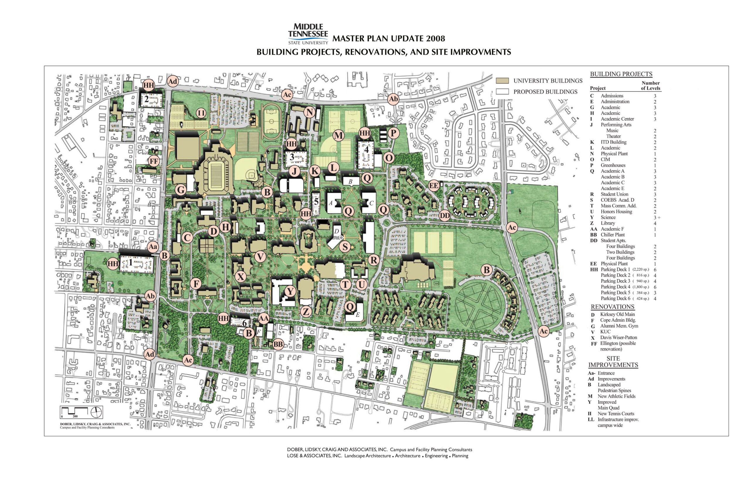 middle tennessee state university campus map