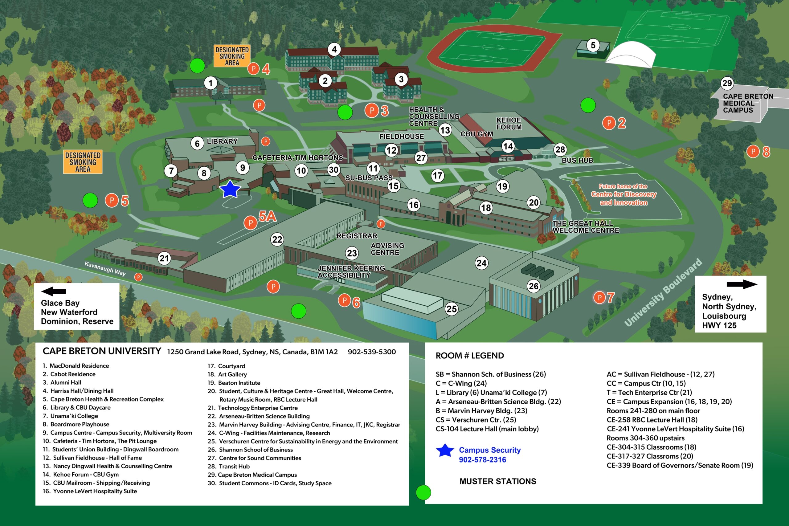 Campus Tour Map Cape Breton University Cape Breton University Campus Tour Map Cape Breton University Cape Breton University