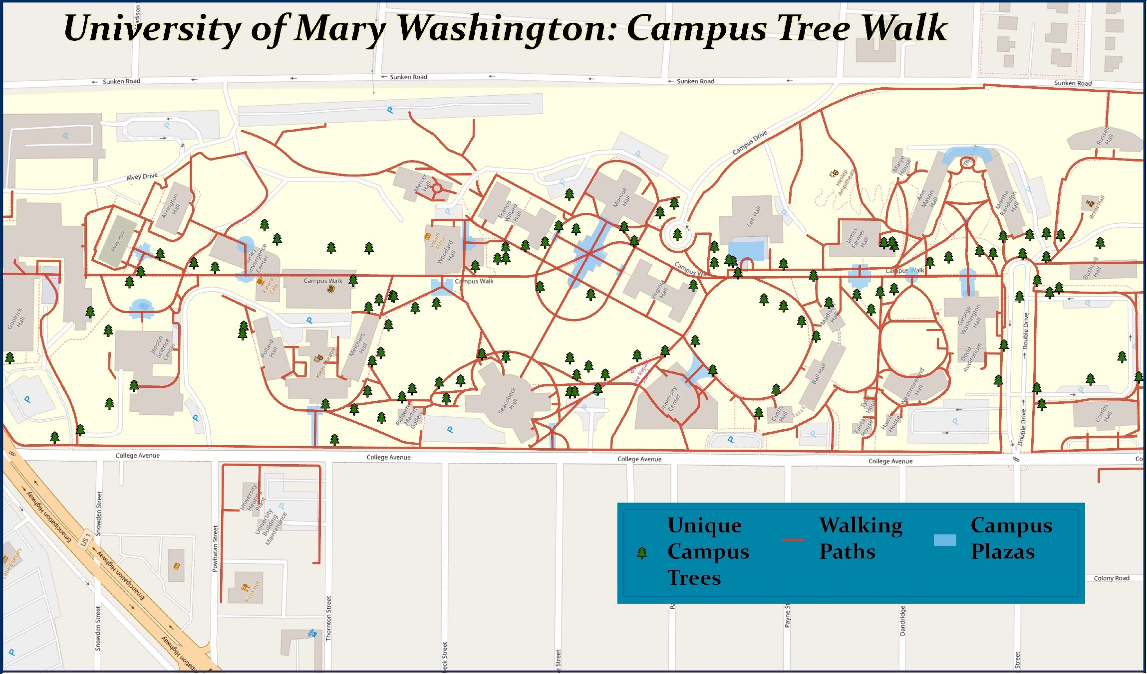 Campus Tree Map Office Of Sustainability Campus Tree Map Office Of Sustainability