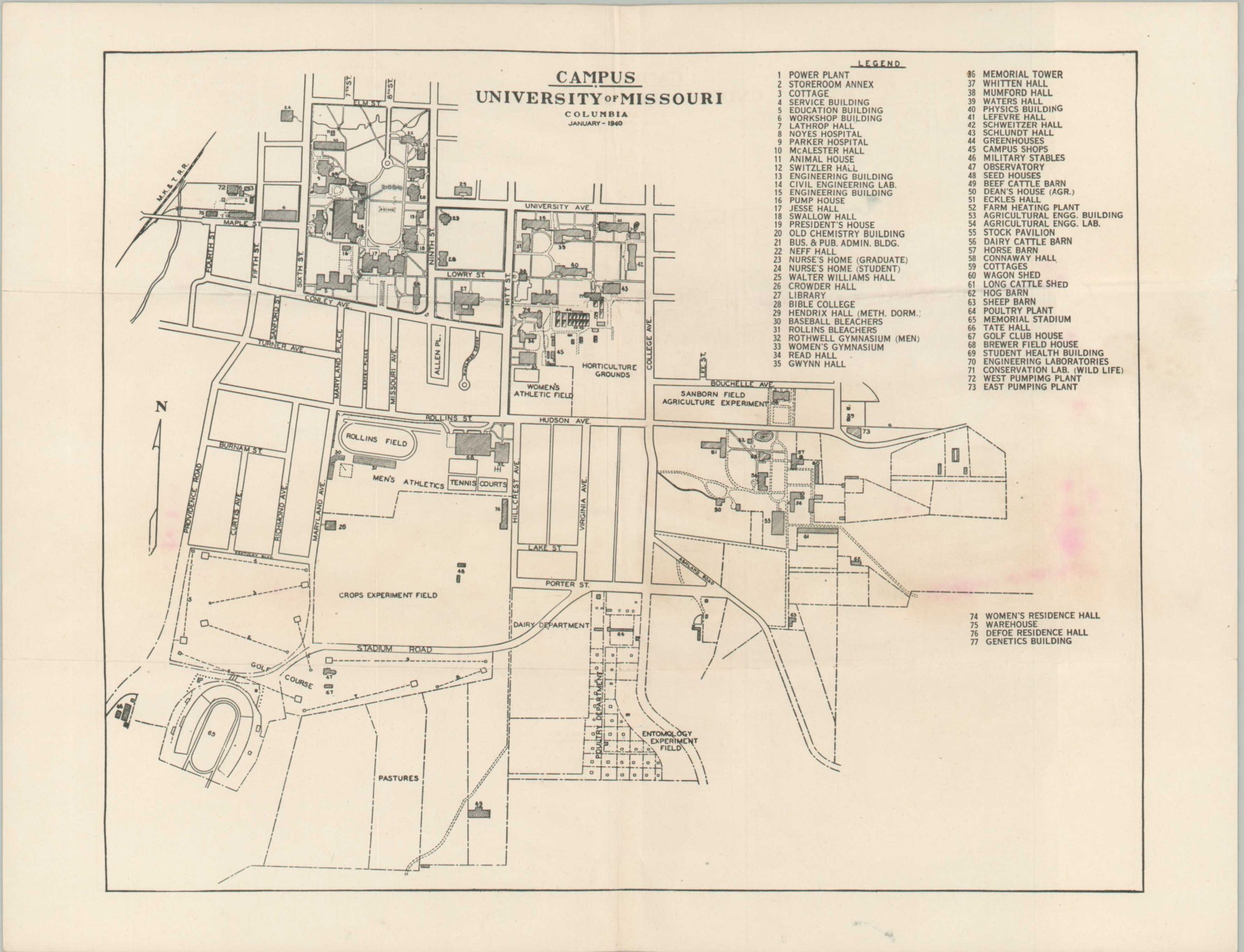 university of missouri columbia campus map