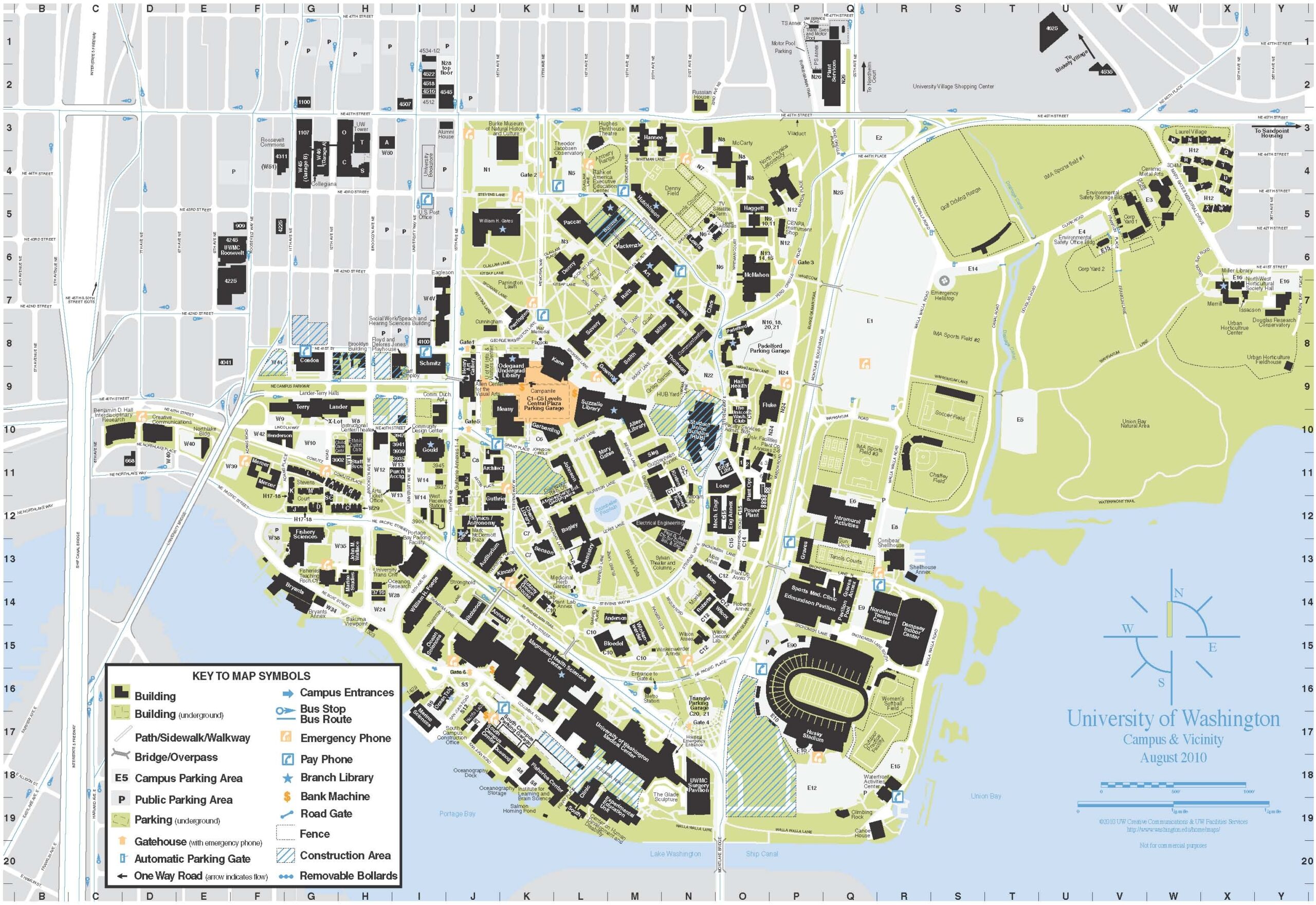 map university of washington campus