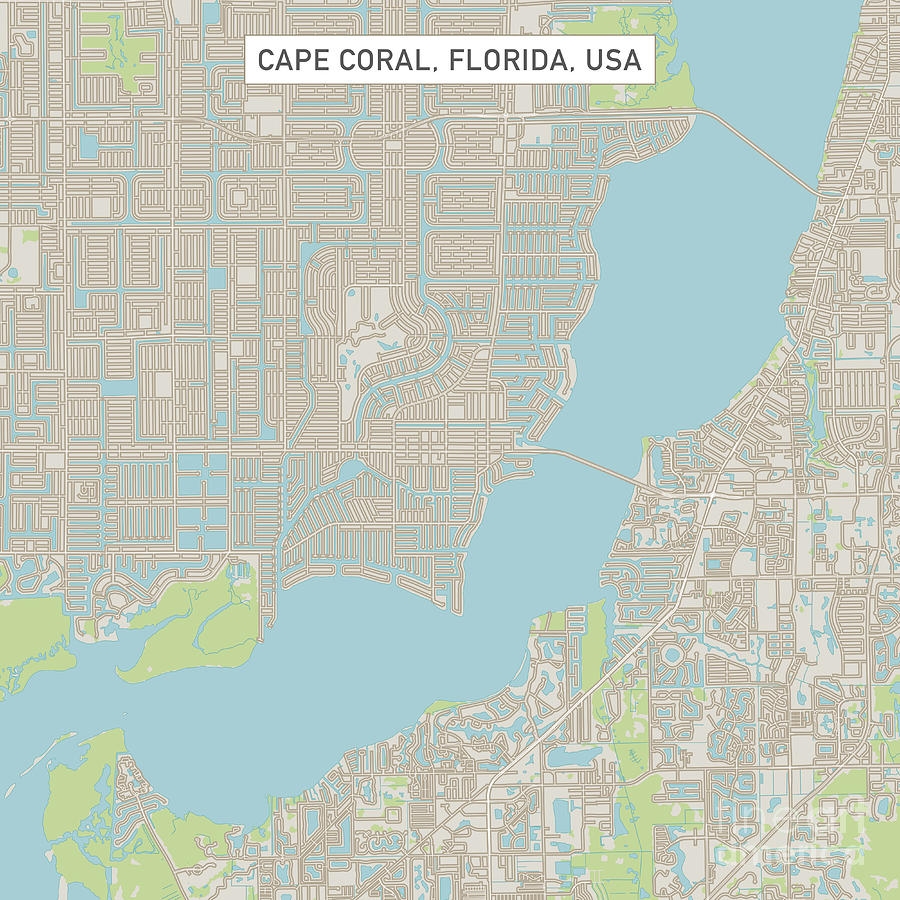 Cape Coral Florida US City Street Map Digital Art By Frank Ramspott Metal Posters Cape Coral Florida US City Street Map Digital Art By Frank Ramspott Metal Posters