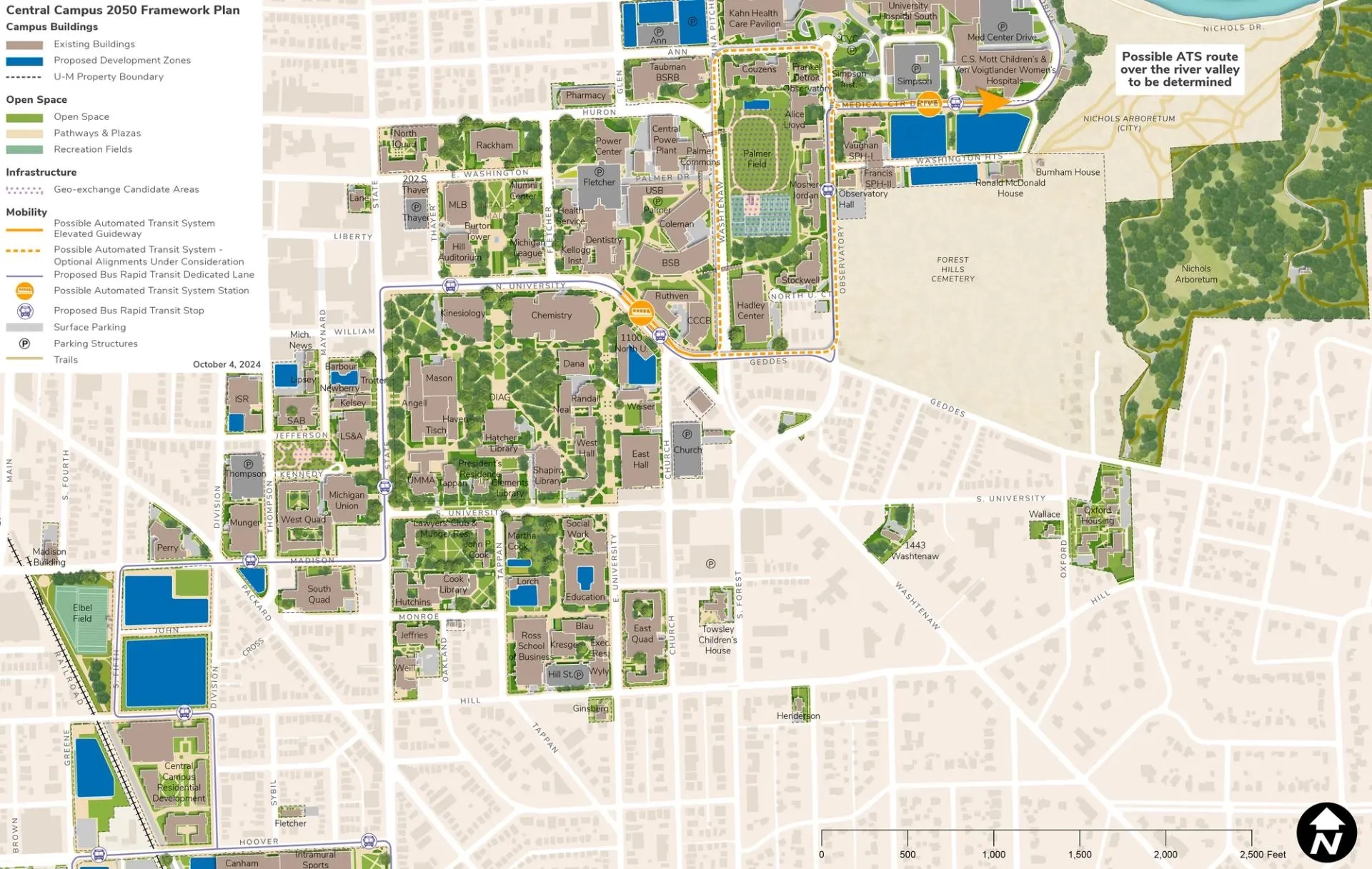 map of university of michigan campus